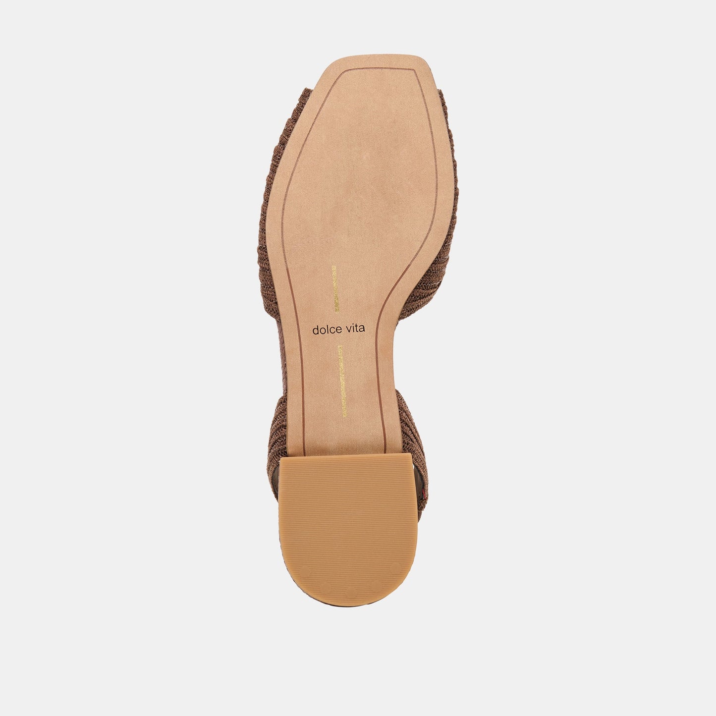 MARZY Cocoa Raffia Slingback Peep-Toe Sandals Dolce Vita Outlet