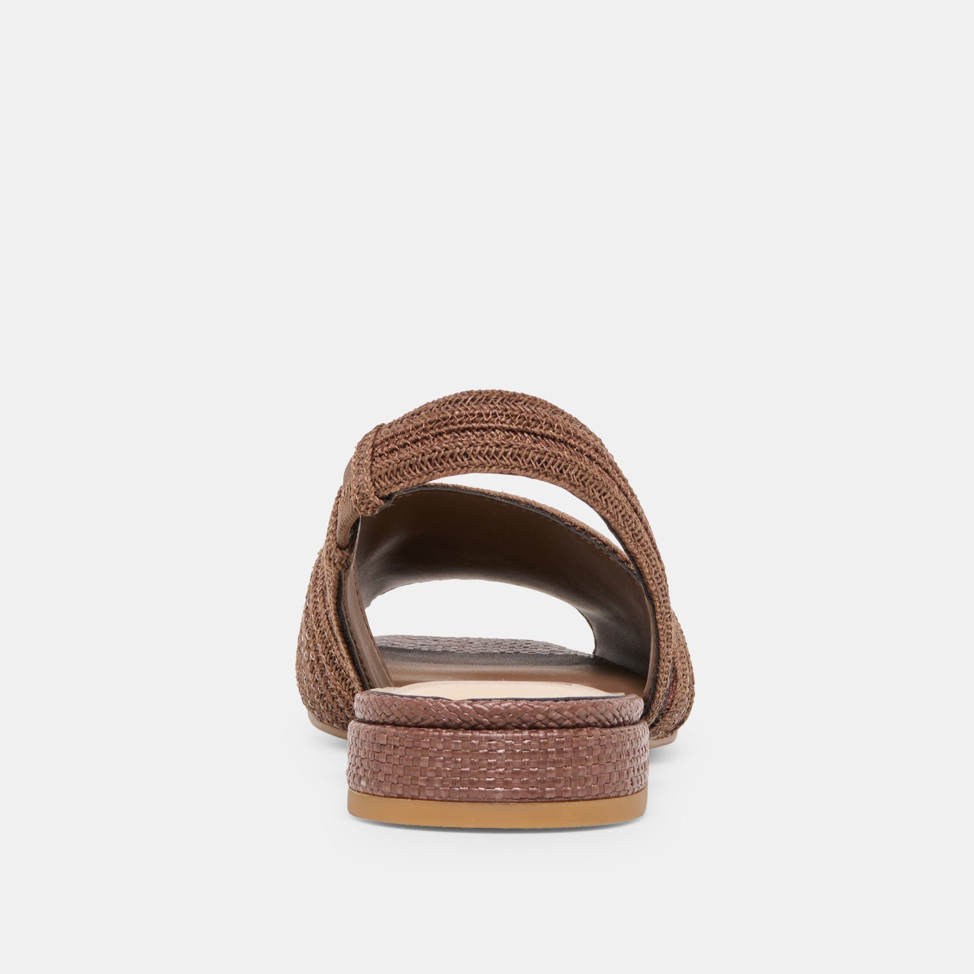 MARZY Cocoa Raffia Slingback Peep-Toe Sandals Dolce Vita Outlet
