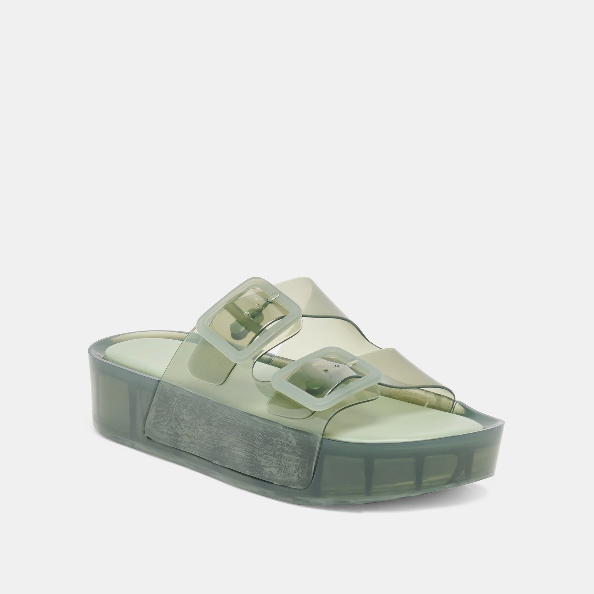 JULIO X Olive Vinyl Jelly Platform Sandals Dolce Vita On sale