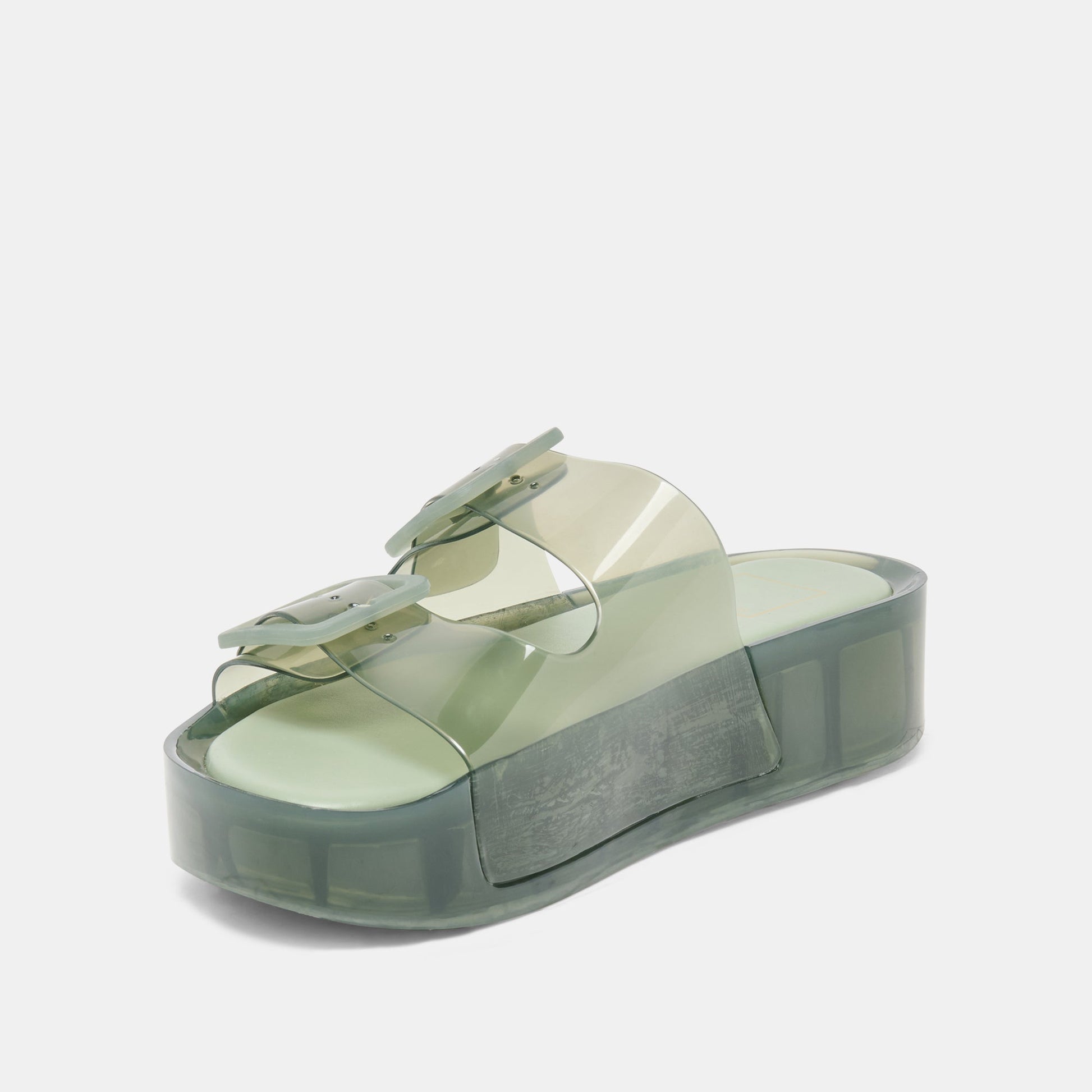 JULIO X Olive Vinyl Jelly Platform Sandals Dolce Vita On sale
