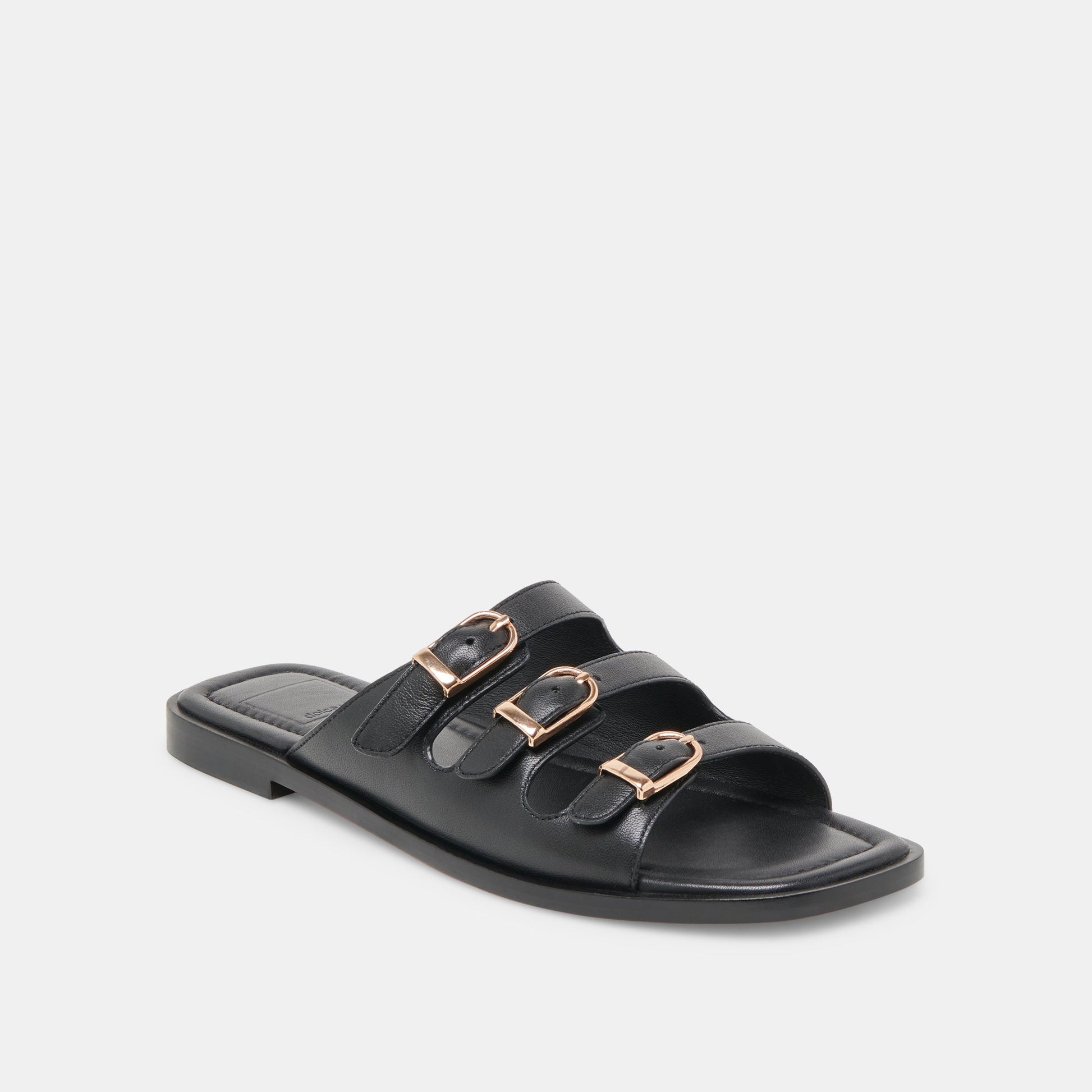 Fin Black Leather Sandals Dolce Vita us