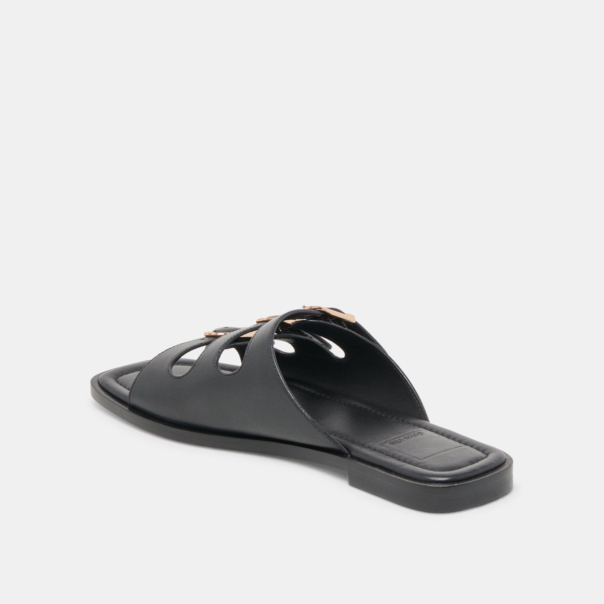 Fin Black Leather Sandals Dolce Vita us