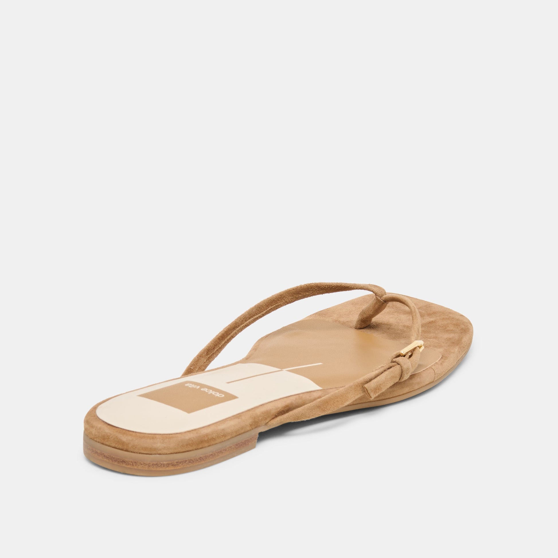 MALTA Lt Brown Suede Buckle Flip-Flop Sandals Dolce Vita New