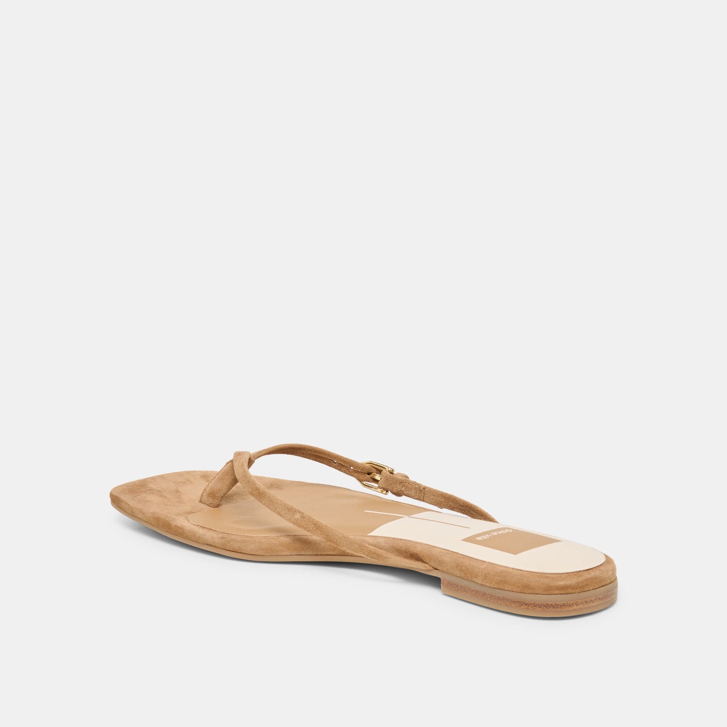 MALTA Lt Brown Suede Buckle Flip-Flop Sandals Dolce Vita New