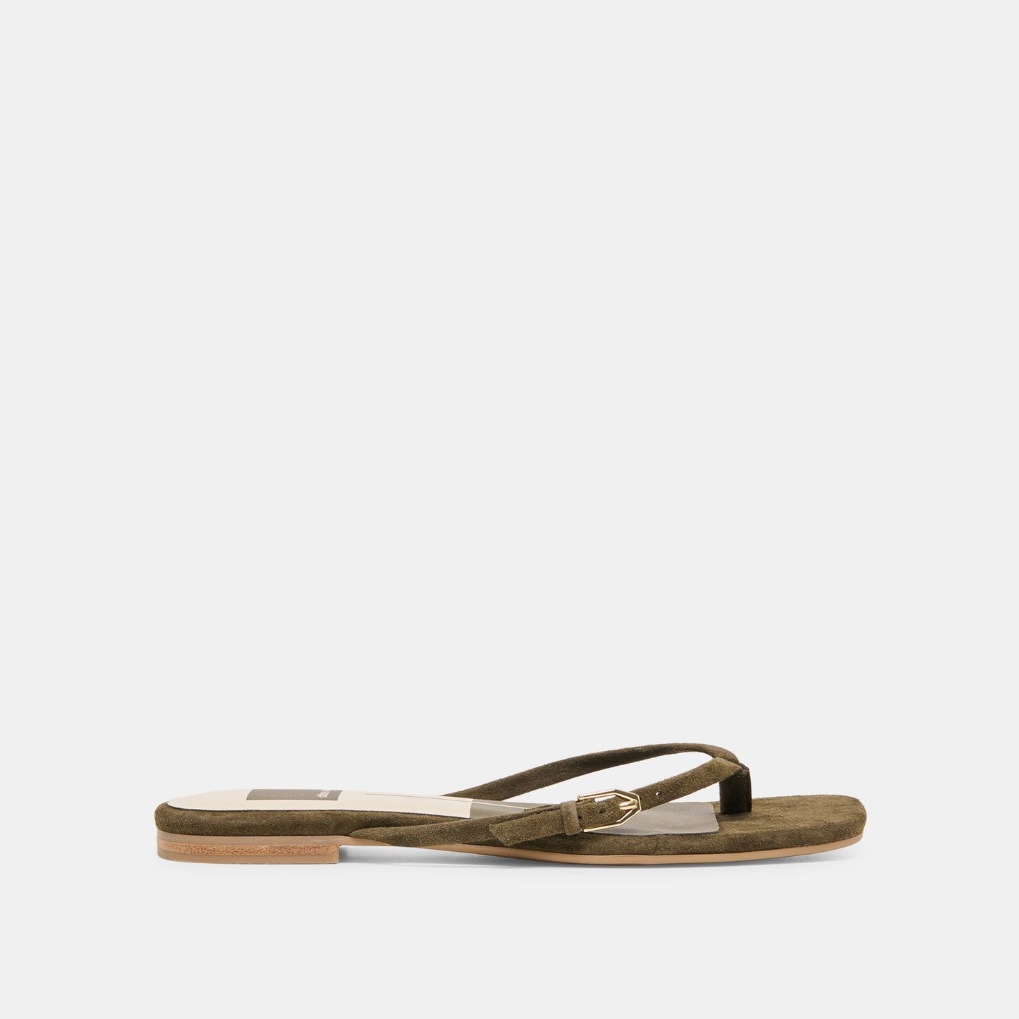 MALTA Dk Olive Suede Buckle Flip-Flop Sandals Dolce Vita Discount