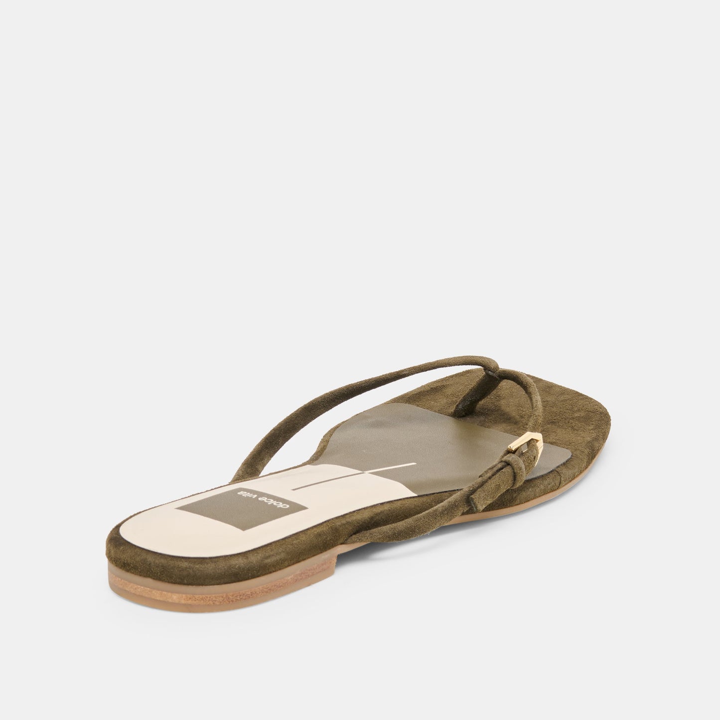MALTA Dk Olive Suede Buckle Flip-Flop Sandals Dolce Vita Discount