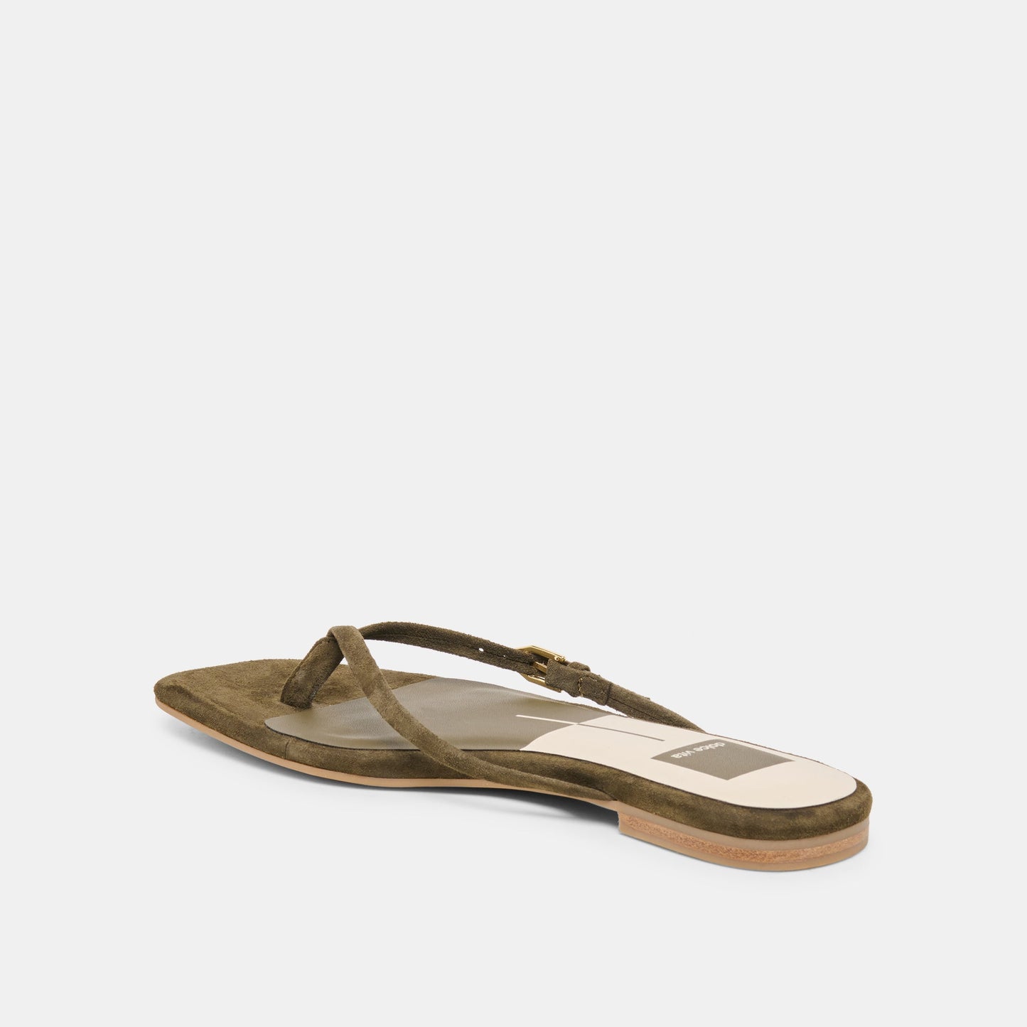 MALTA Dk Olive Suede Buckle Flip-Flop Sandals Dolce Vita Discount