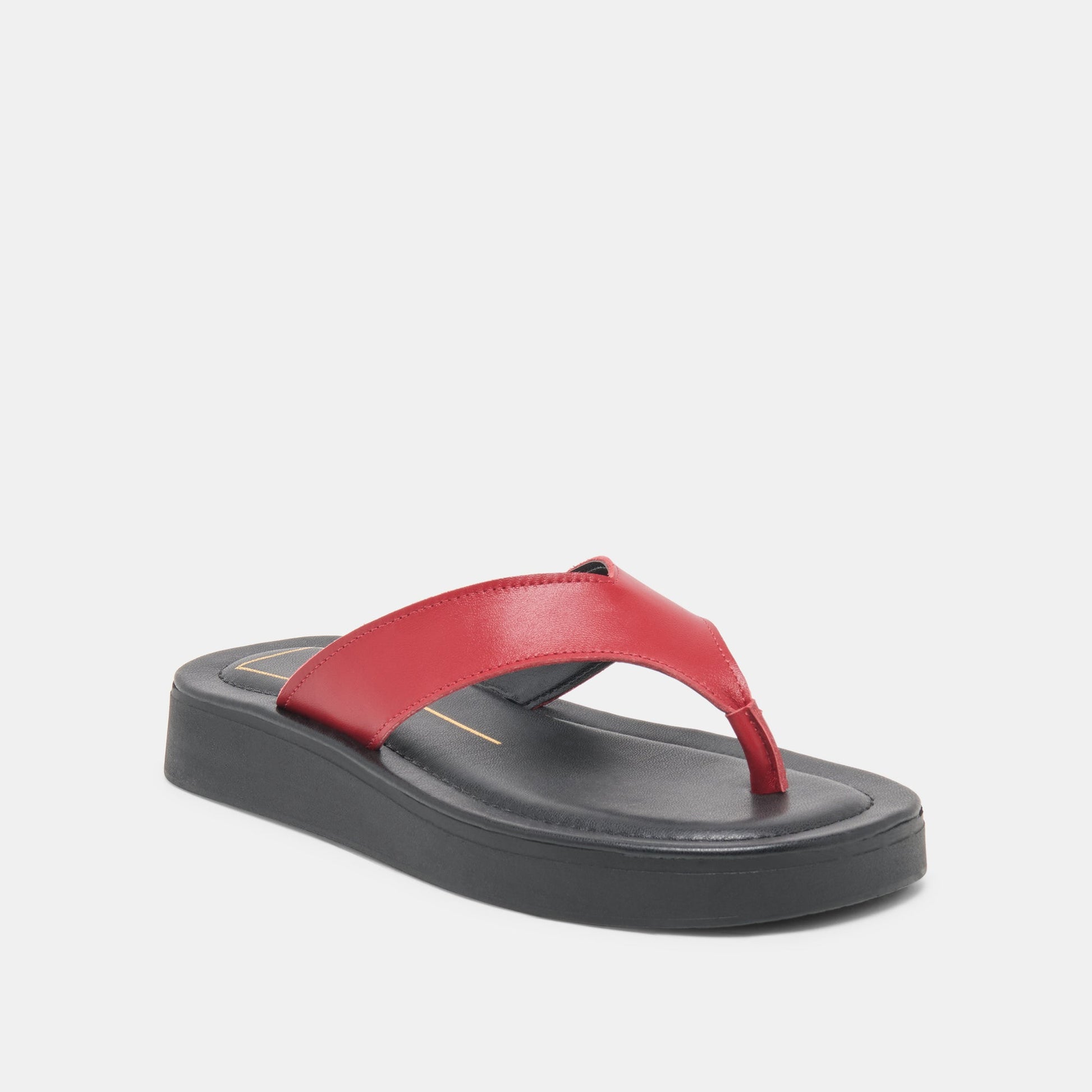 BLAYZE Red Leather Platform Flip-Flop Sandals Dolce Vita us