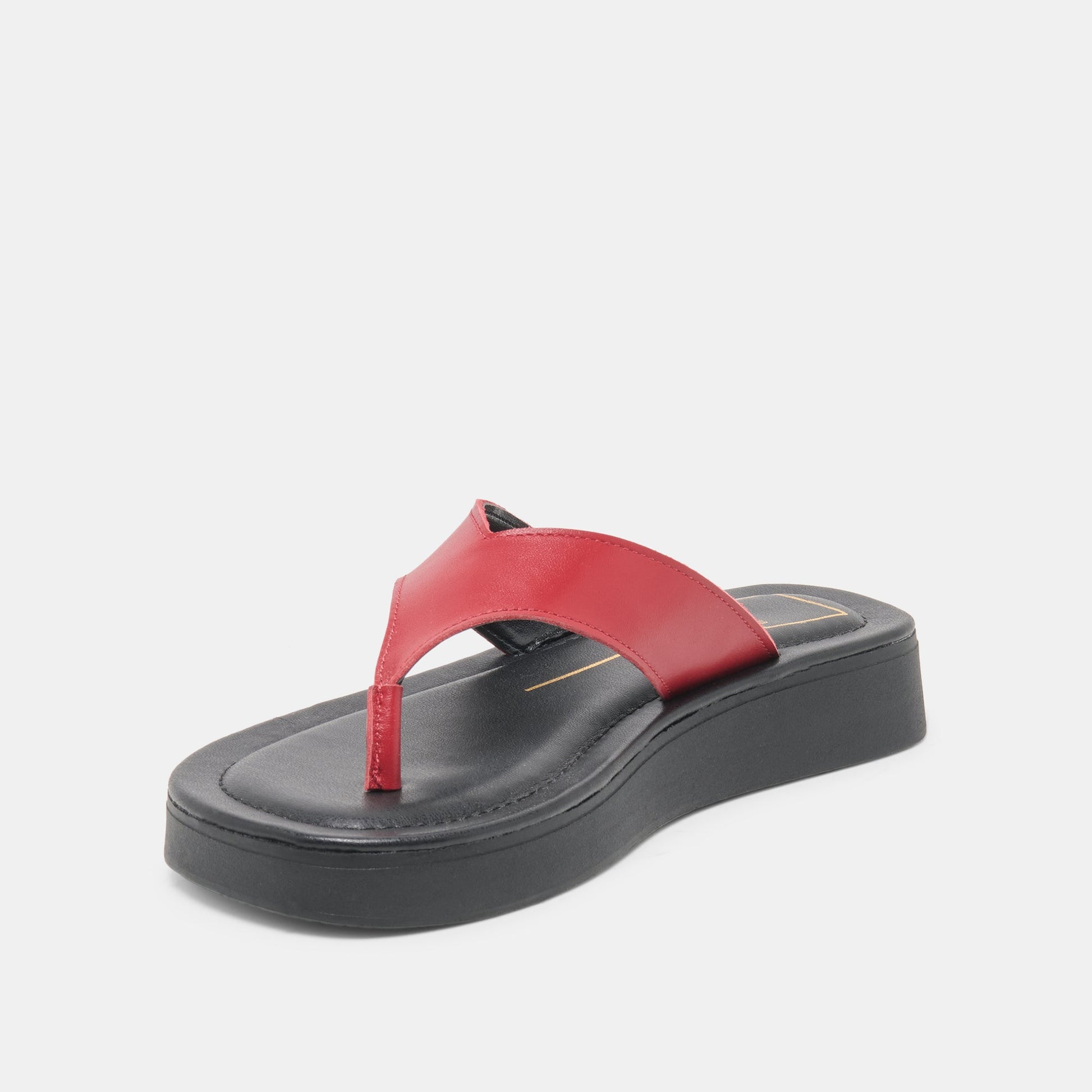 BLAYZE Red Leather Platform Flip-Flop Sandals Dolce Vita us