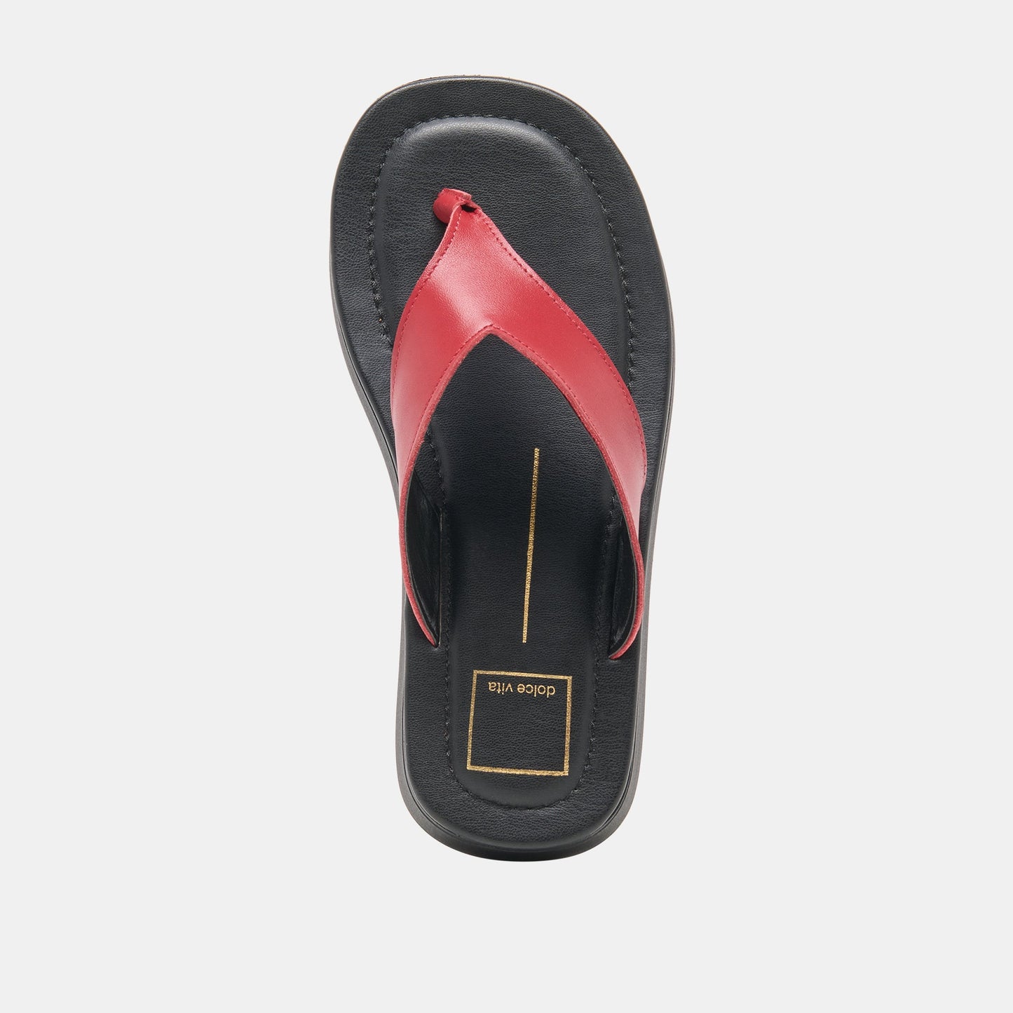 BLAYZE Red Leather Platform Flip-Flop Sandals Dolce Vita us