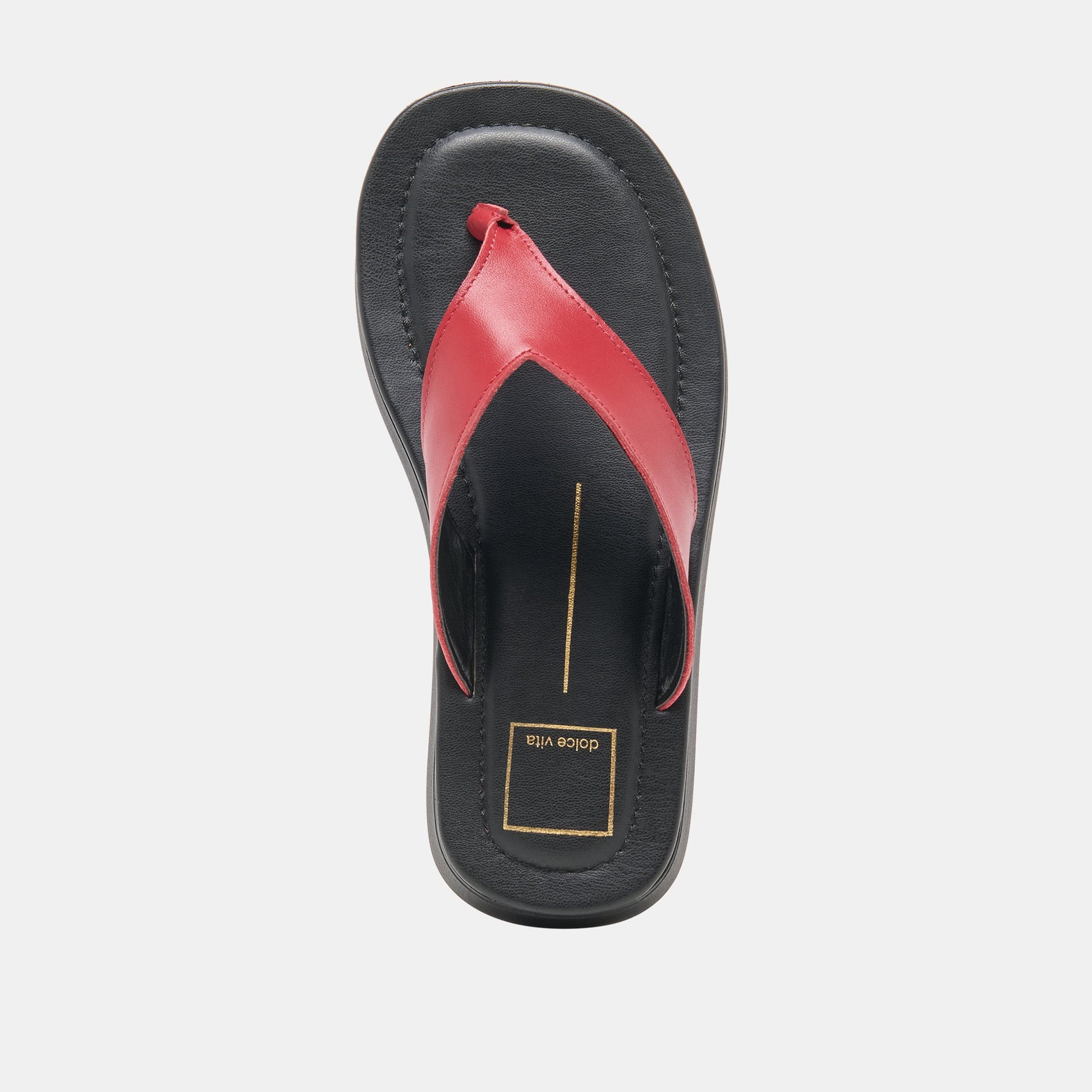 BLAYZE Red Leather Platform Flip-Flop Sandals Dolce Vita us