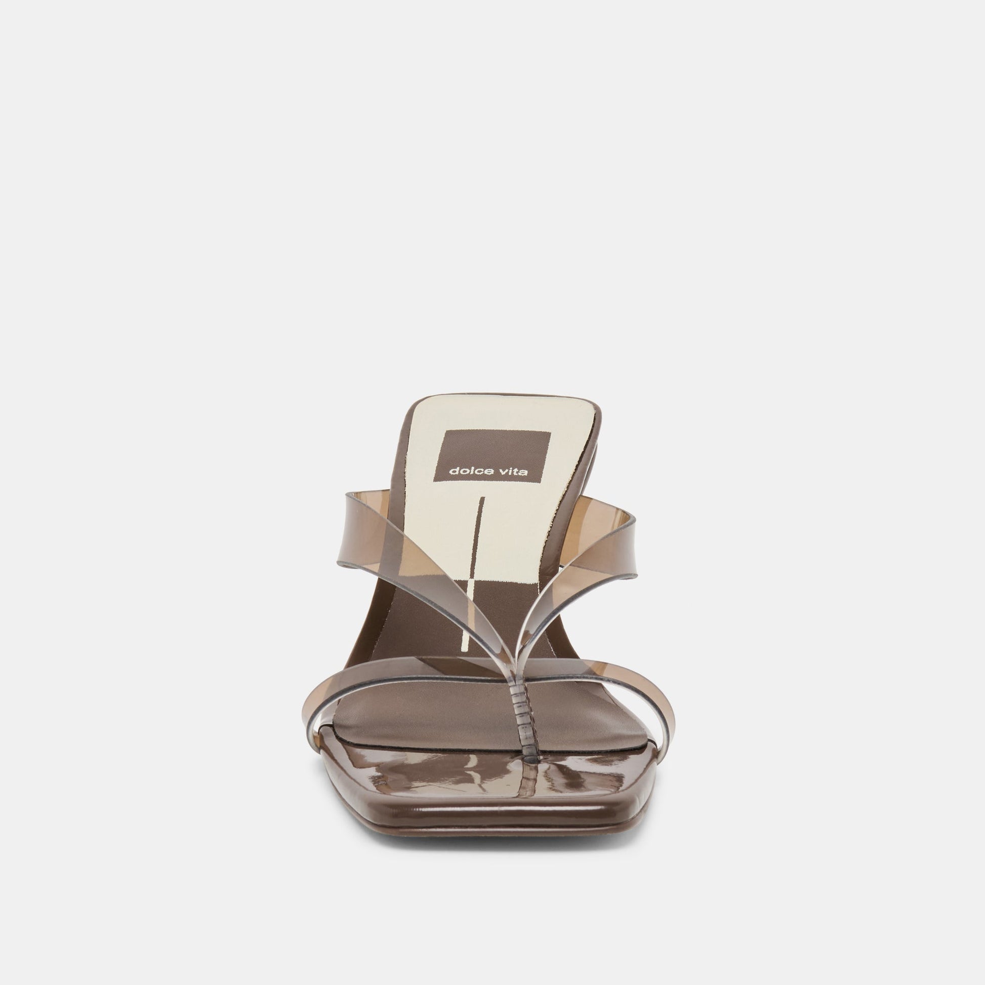 Brevel Vinyl Wide Dk Brown Jelly Heels Dolce Vita New