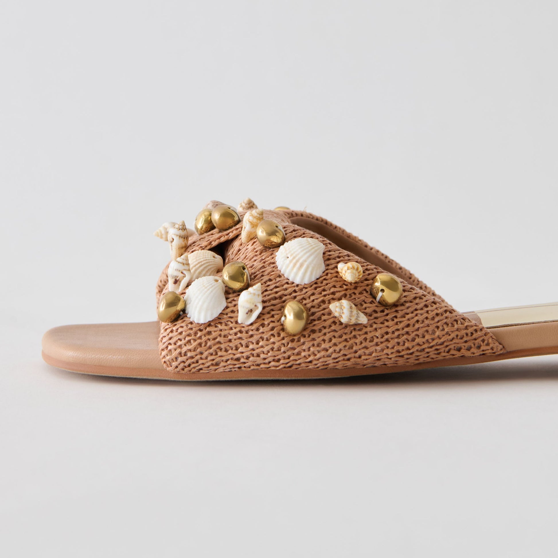 Lizza Toffee Beaded Raffia Sandals Dolce Vita Discount