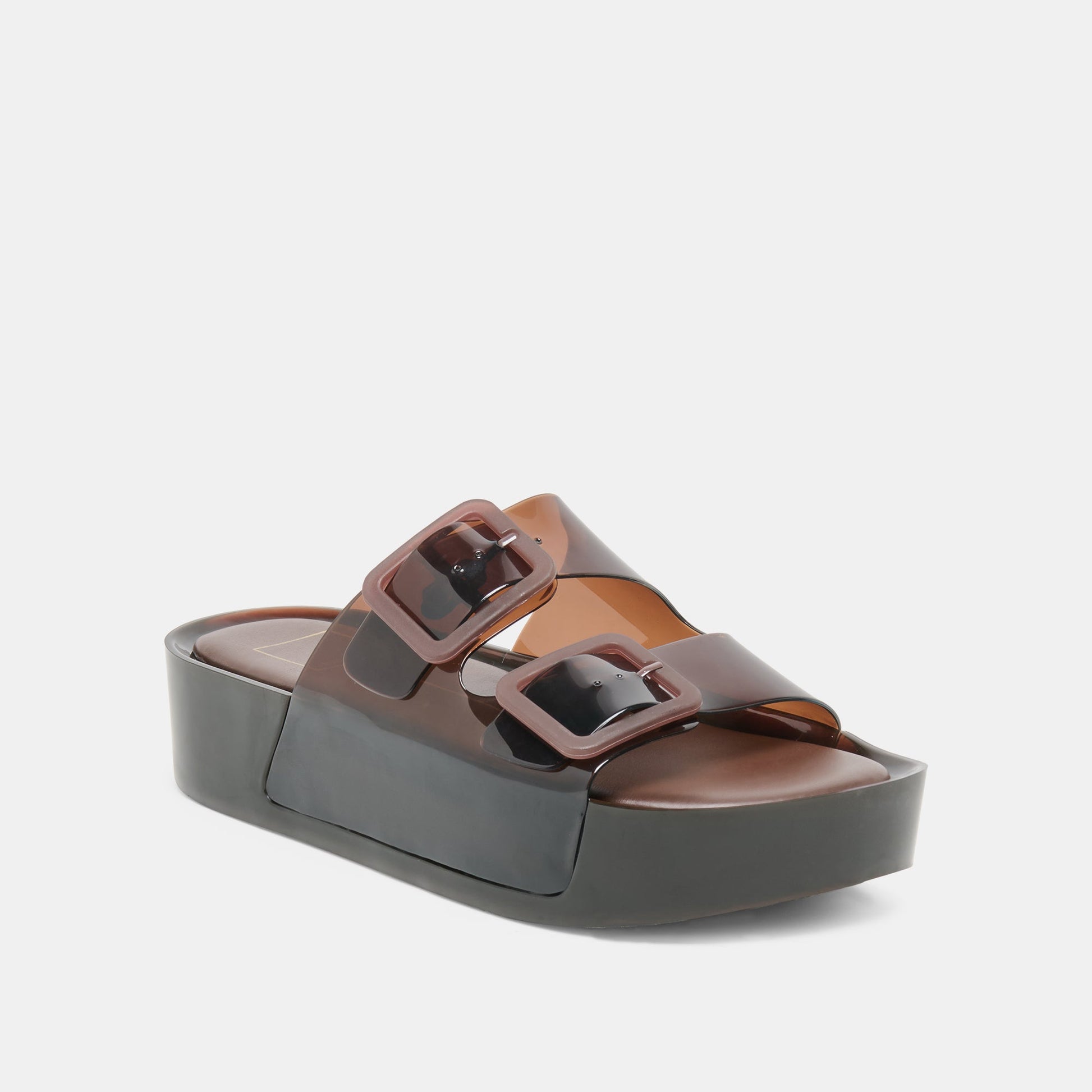 JULIO X Chocolate Vinyl Jelly Platform Sandals Dolce Vita Online