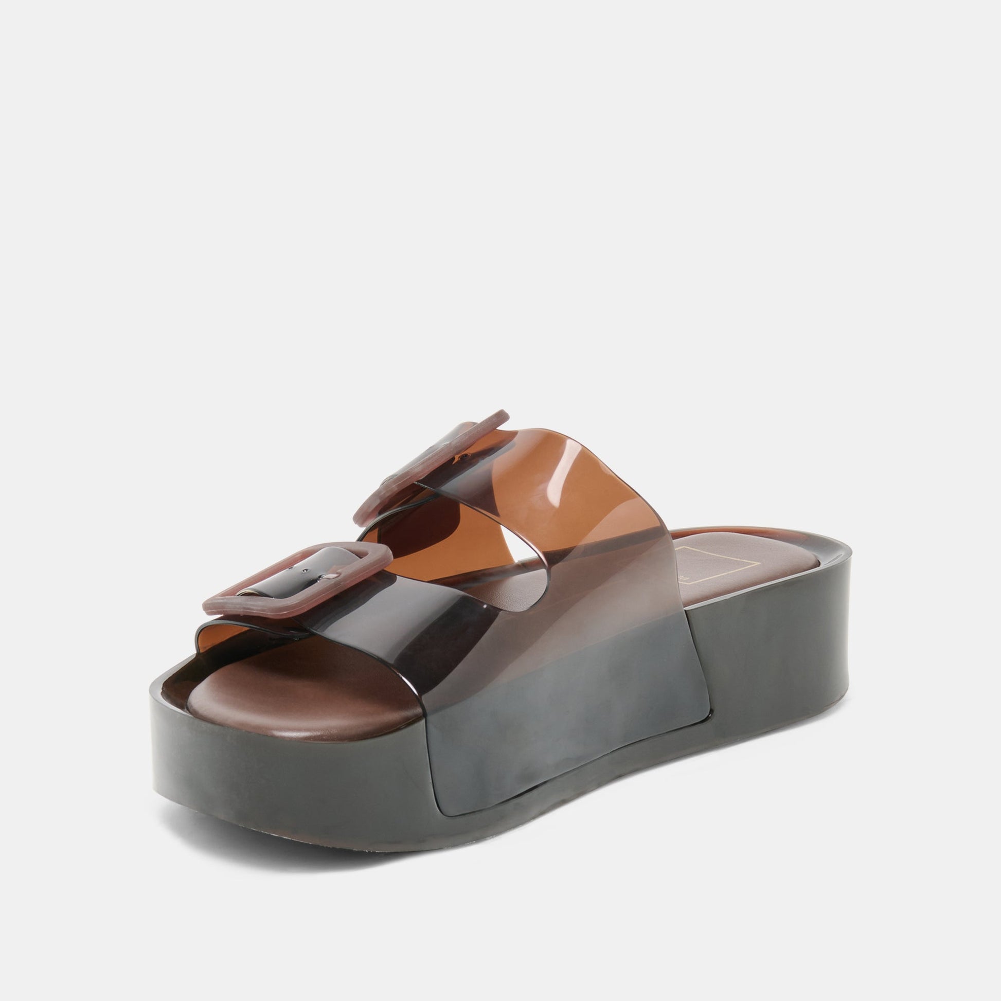 JULIO X Chocolate Vinyl Jelly Platform Sandals Dolce Vita Online