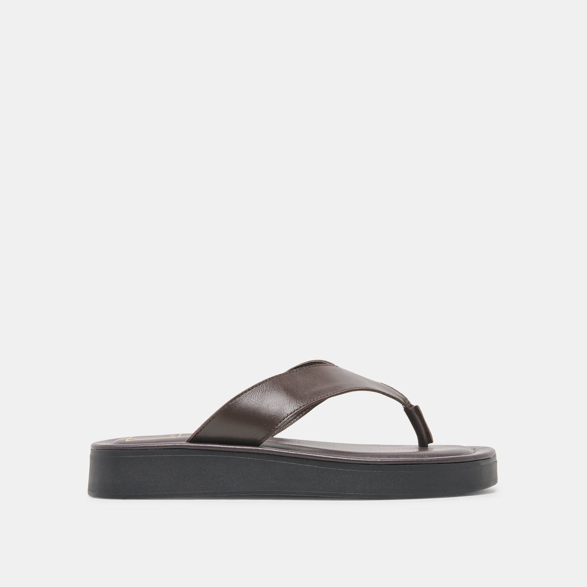 BLAYZE Dk Chocolate Leather Platform Flip-Flop Sandals Dolce Vita Sale