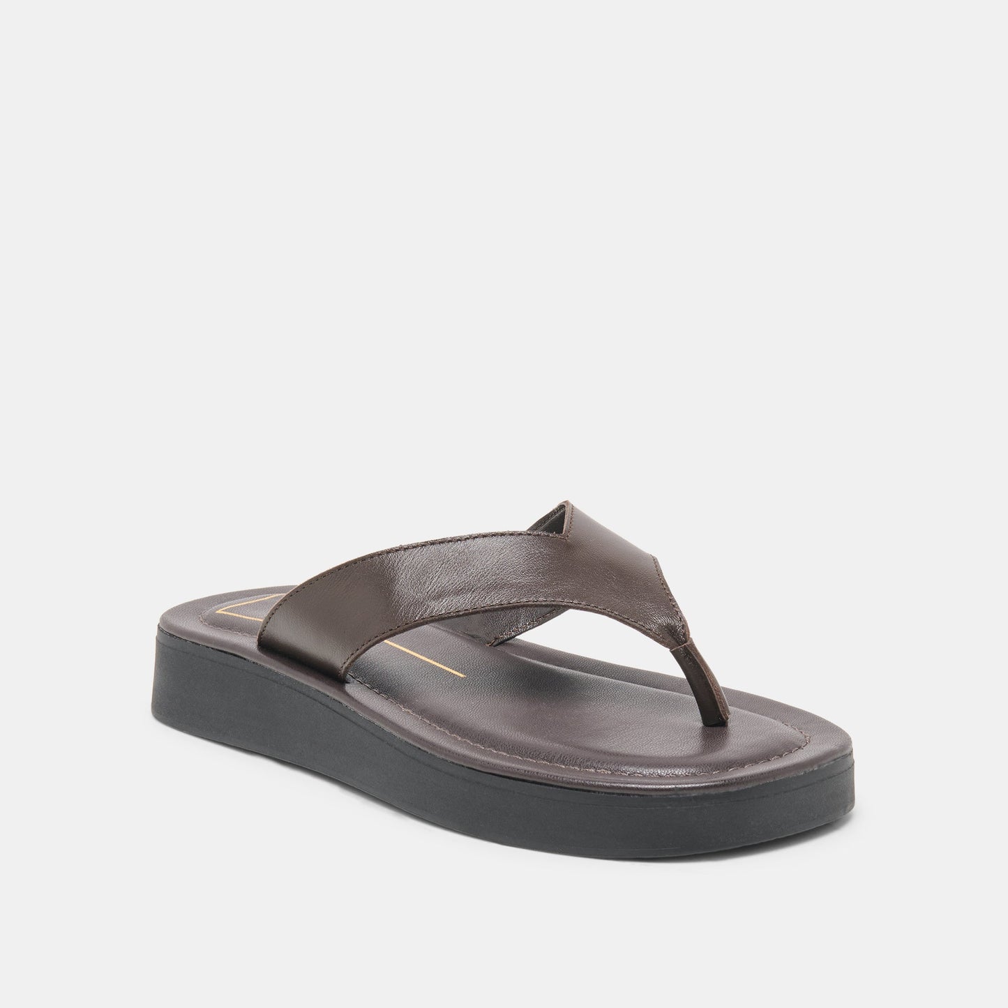 BLAYZE Dk Chocolate Leather Platform Flip-Flop Sandals Dolce Vita Sale