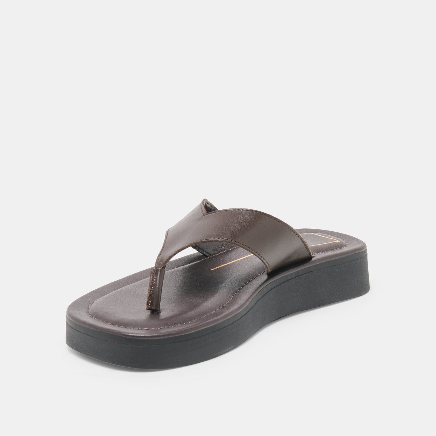 BLAYZE Dk Chocolate Leather Platform Flip-Flop Sandals Dolce Vita Sale