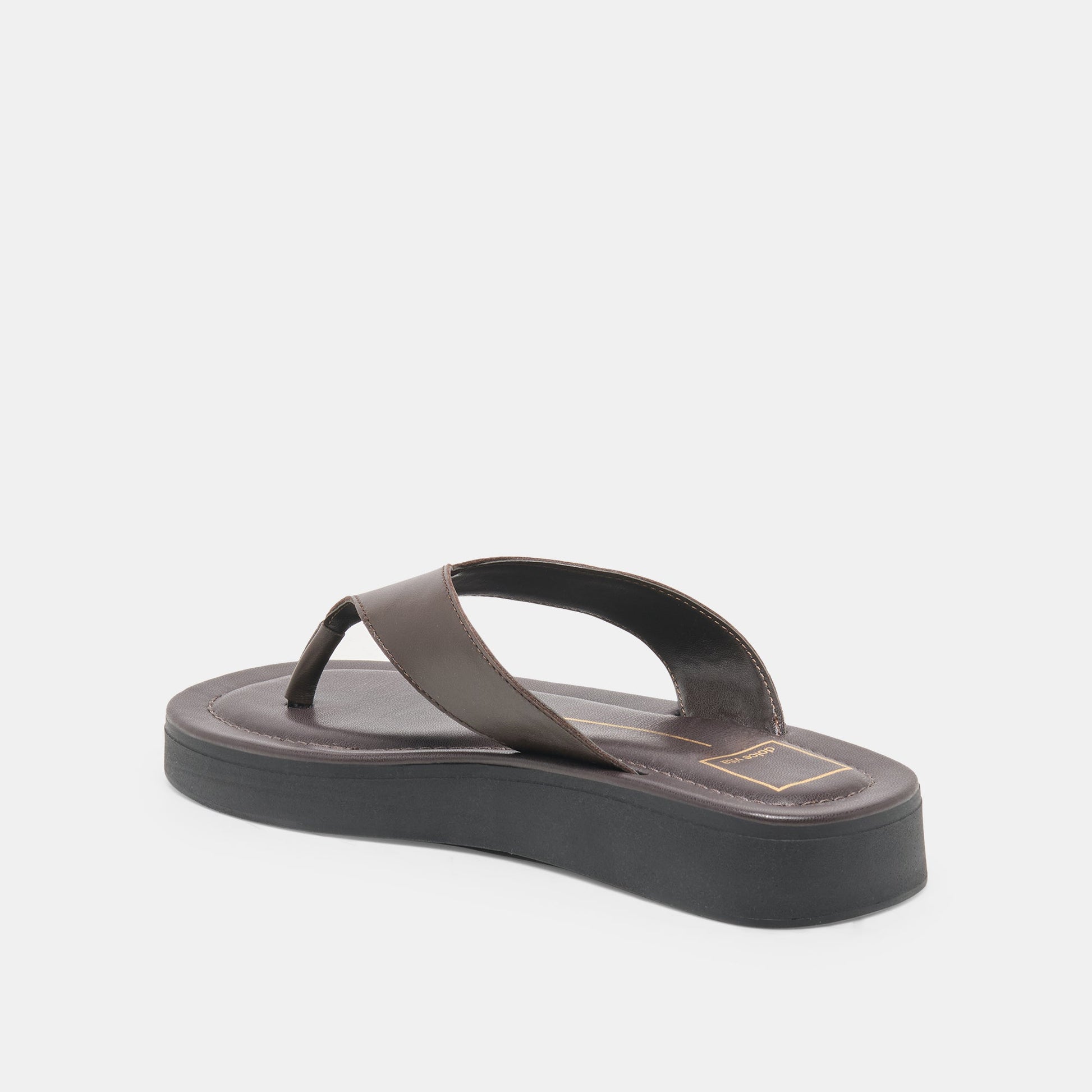 BLAYZE Dk Chocolate Leather Platform Flip-Flop Sandals Dolce Vita Sale
