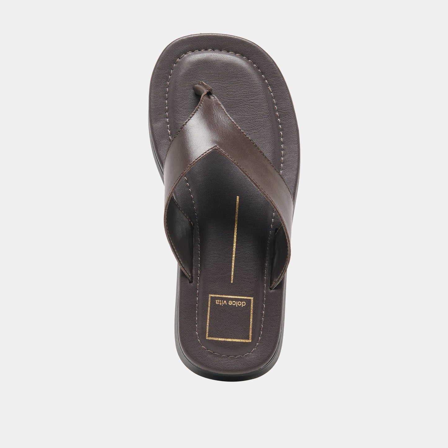 BLAYZE Dk Chocolate Leather Platform Flip-Flop Sandals Dolce Vita Sale