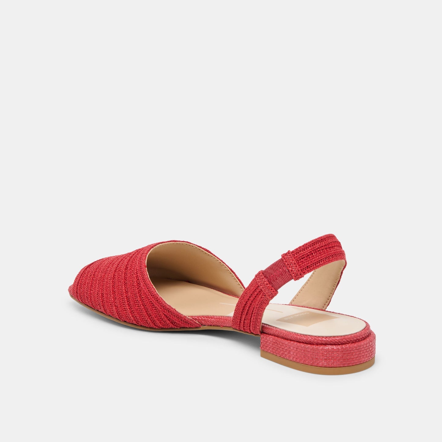 MARZY Red Raffia Slingback Peep-Toe Sandals Dolce Vita On sale
