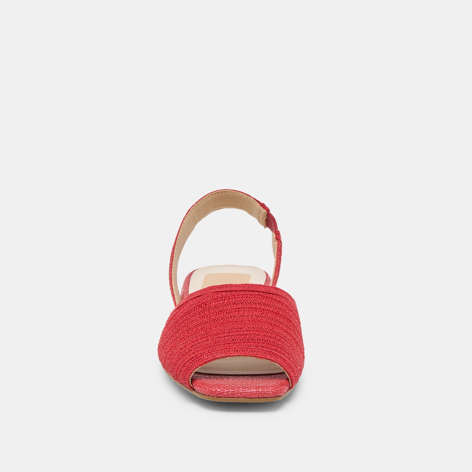 MARZY Red Raffia Slingback Peep-Toe Sandals Dolce Vita On sale
