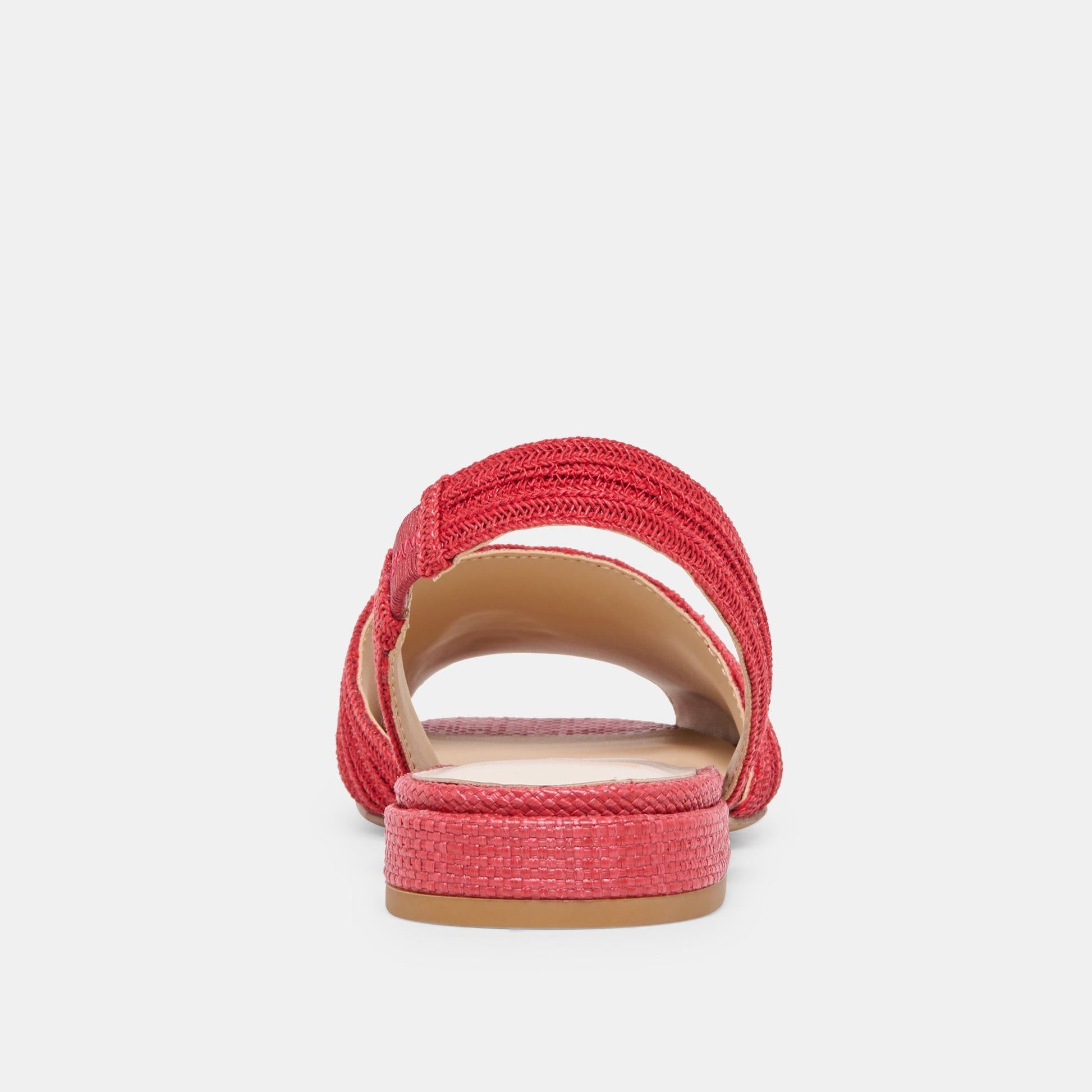 MARZY Red Raffia Slingback Peep-Toe Sandals Dolce Vita On sale
