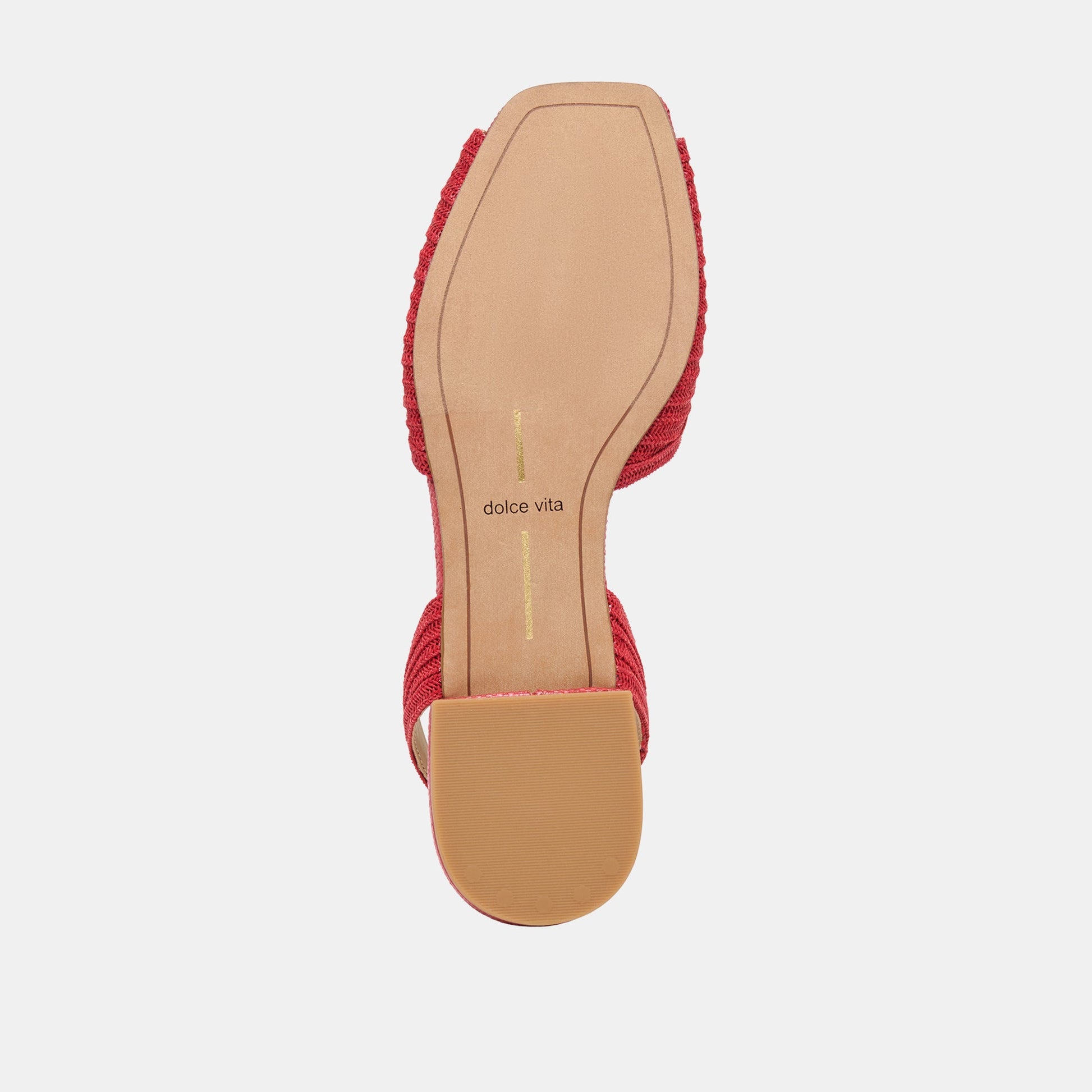 MARZY Red Raffia Slingback Peep-Toe Sandals Dolce Vita On sale