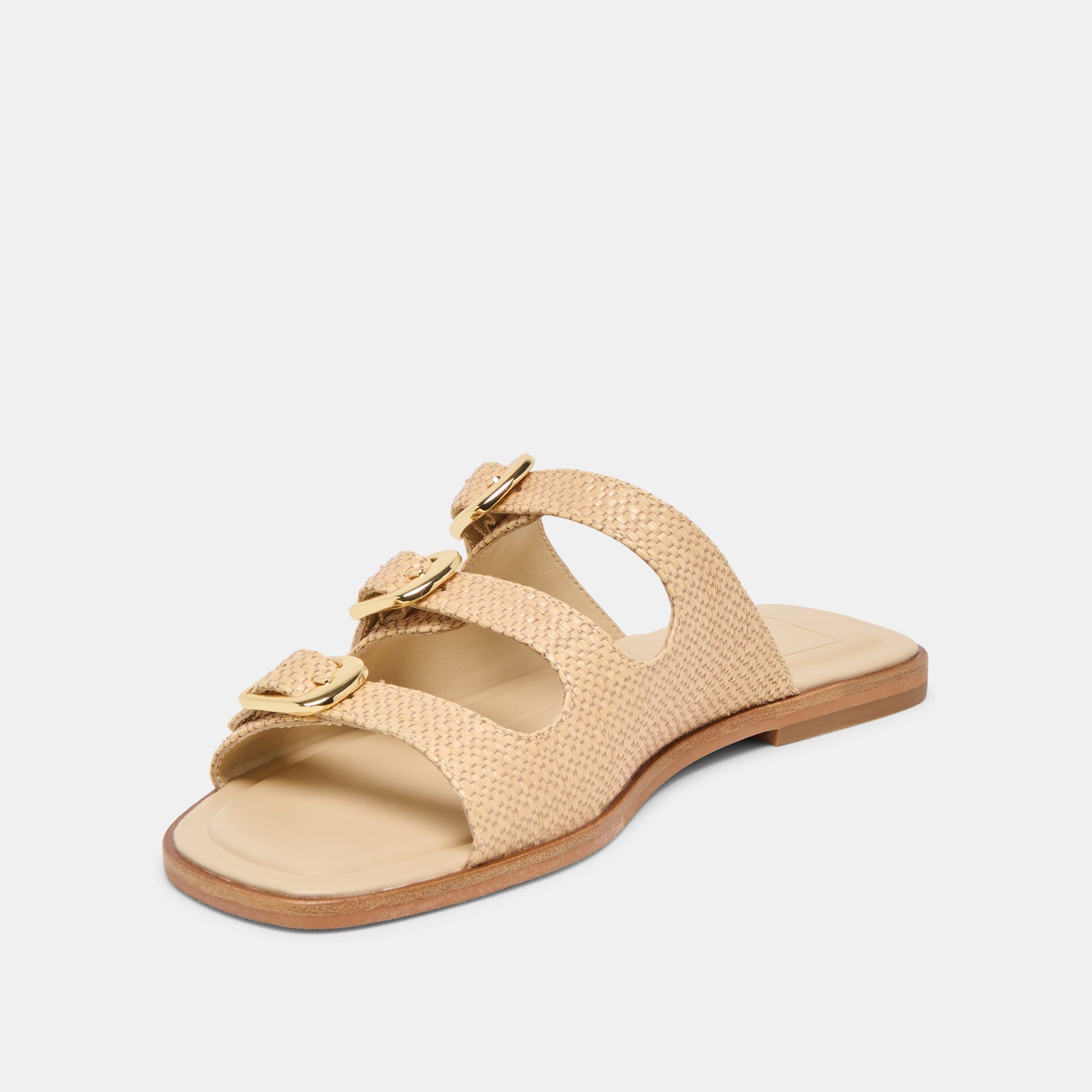 FIN Sand Raffia Open-Toe Slide Sandals Dolce Vita On sale