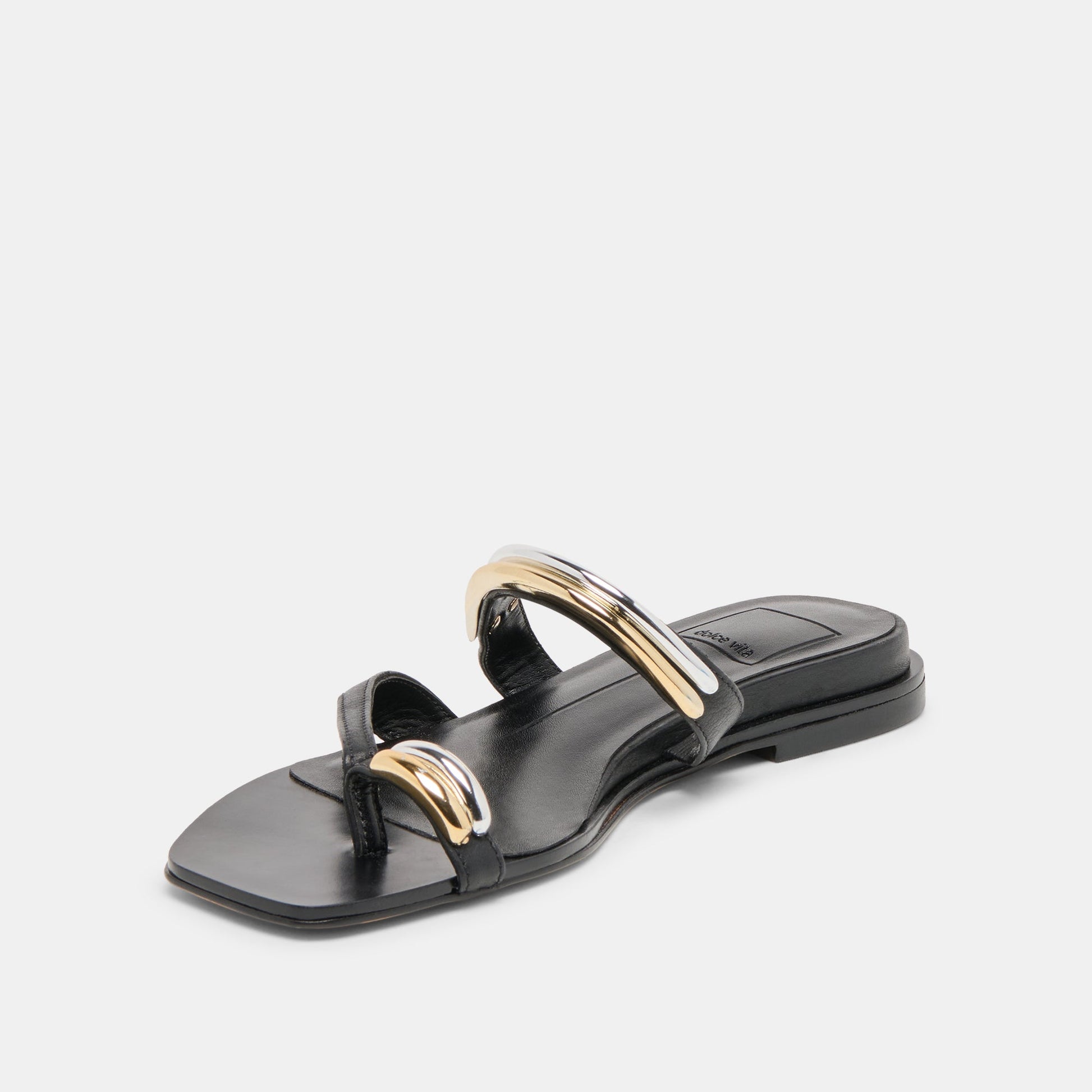 Tarina Black Leather Sandals Dolce Vita Discount