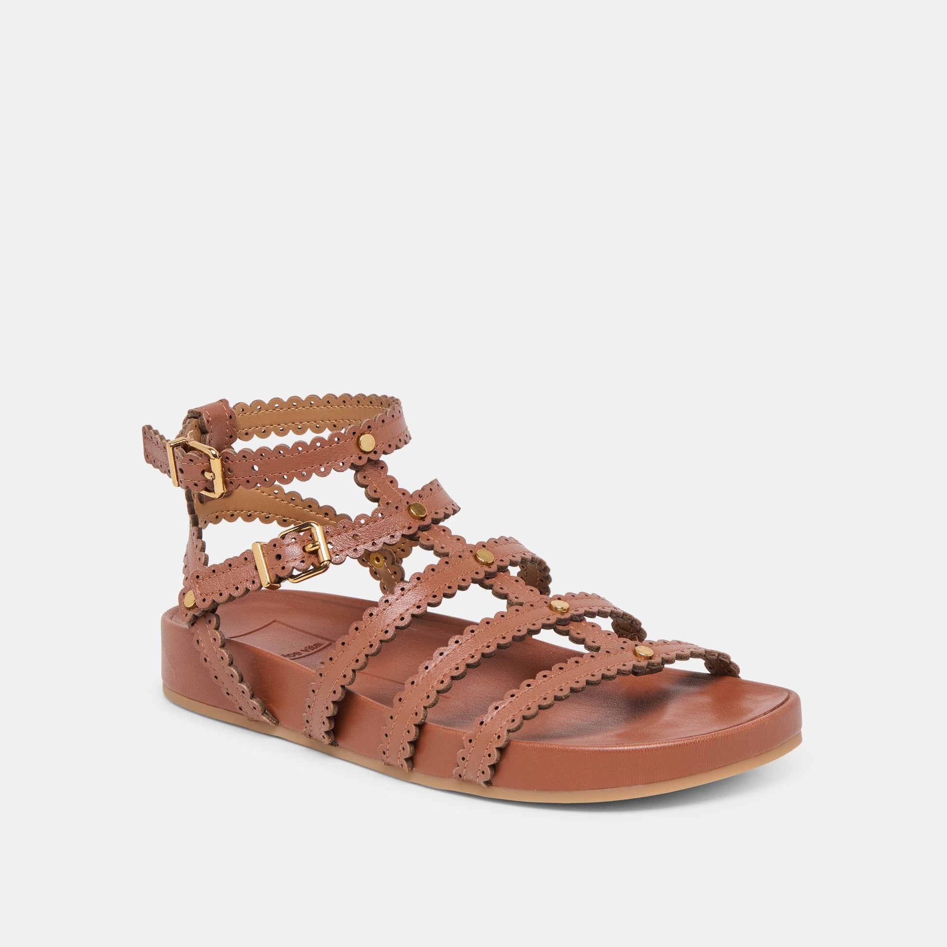 Susana Cognac Leather Sandals Dolce Vita Sale