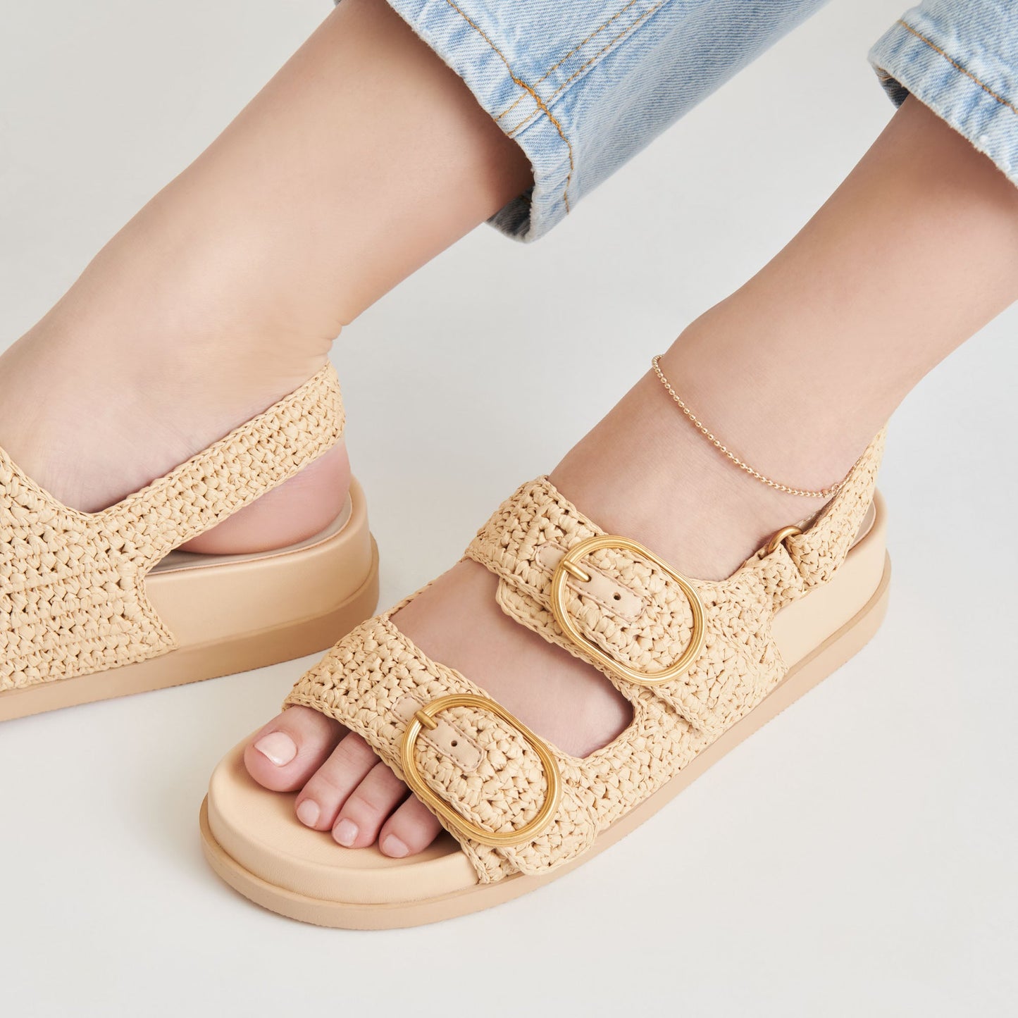 STARLA CROCHET SANDALS NATURAL KNIT
 – Dolce Vita Dolce Vita For sale