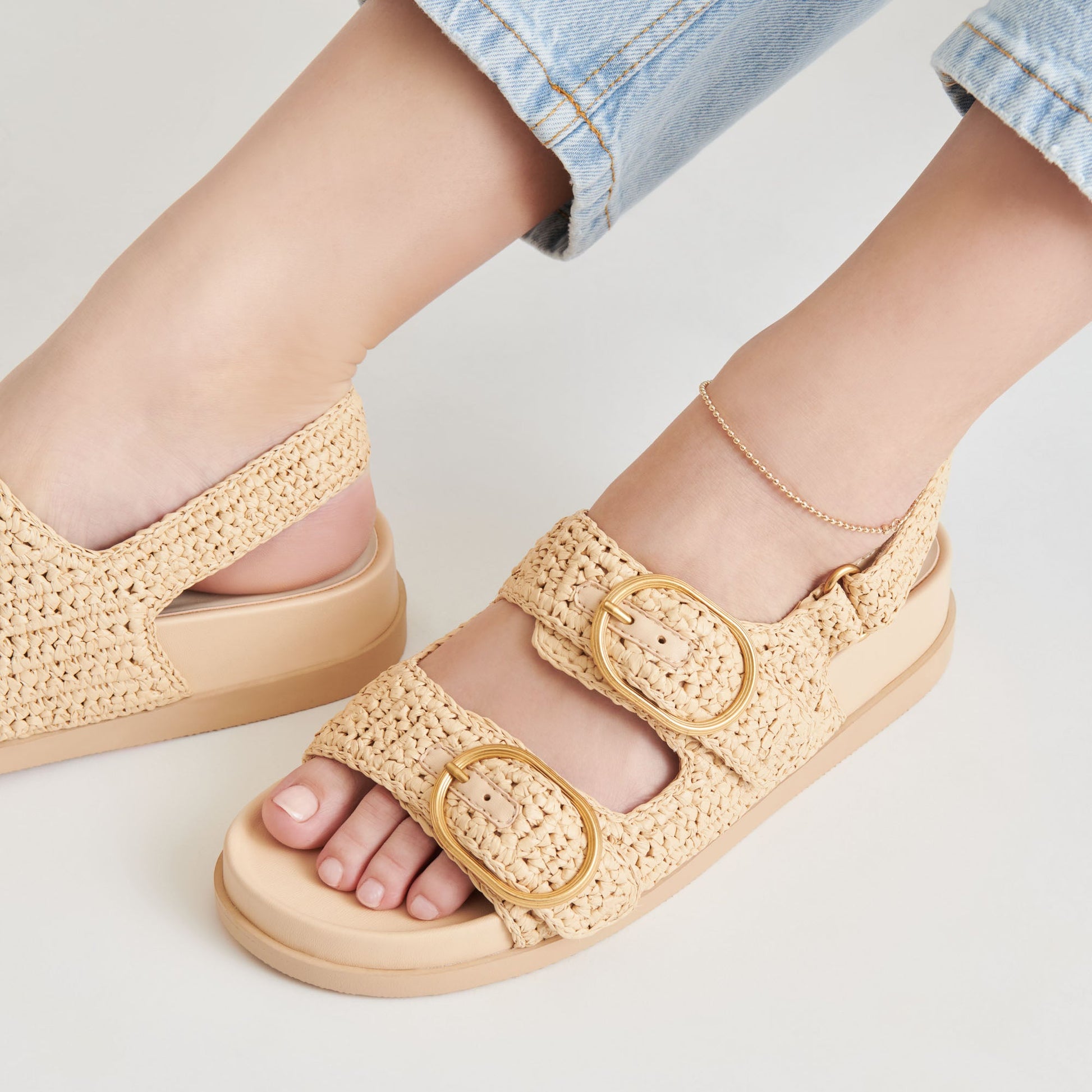STARLA CROCHET SANDALS NATURAL KNIT
 – Dolce Vita Dolce Vita For sale