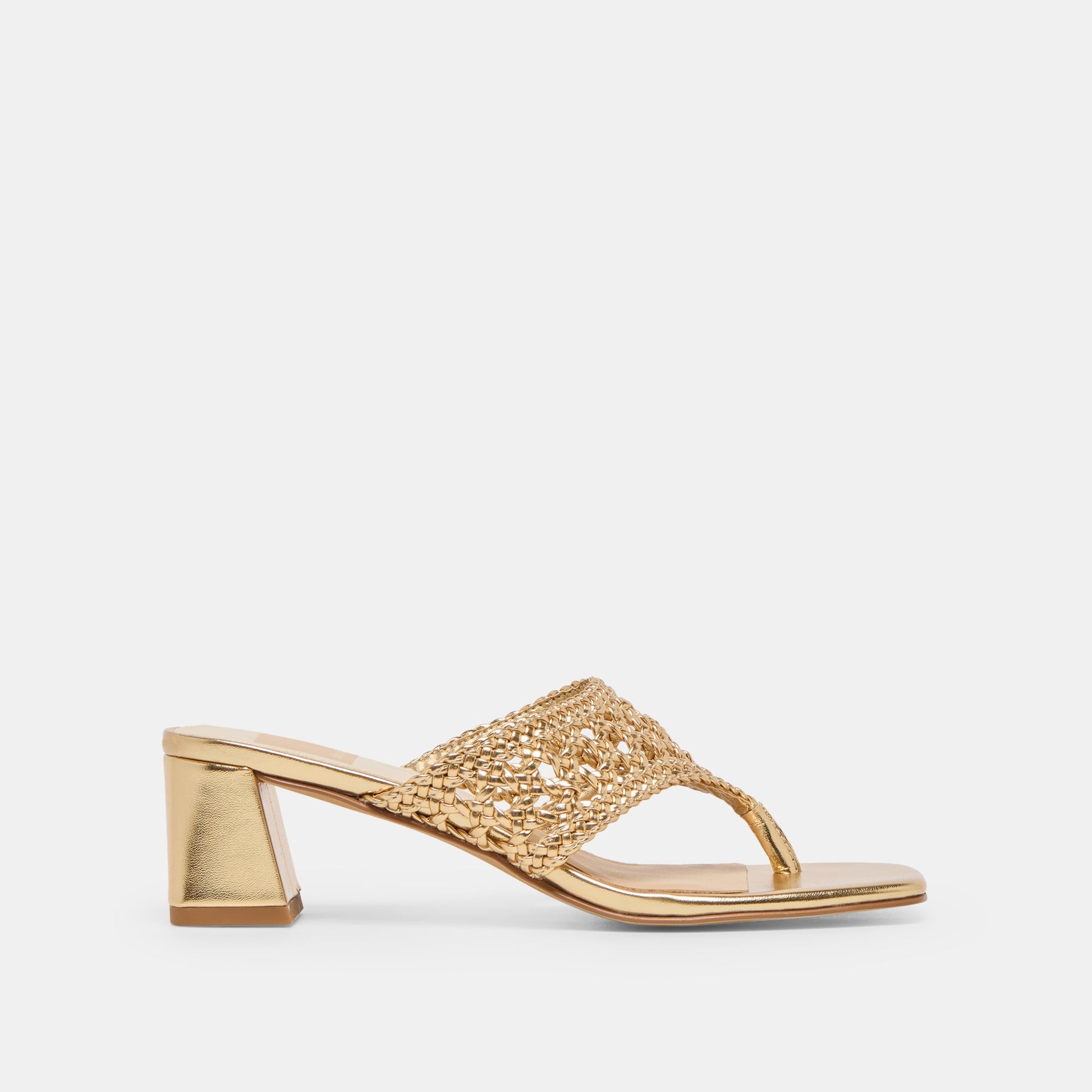 Barlo Gold Woven Stella Heels Dolce Vita Online