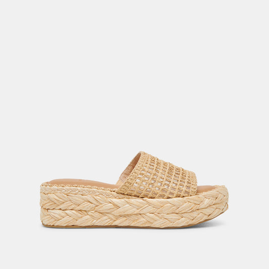 CHAVI MESH SANDALS NATURAL WOVEN RAFFIA
 – Dolce Vita Dolce Vita On sale