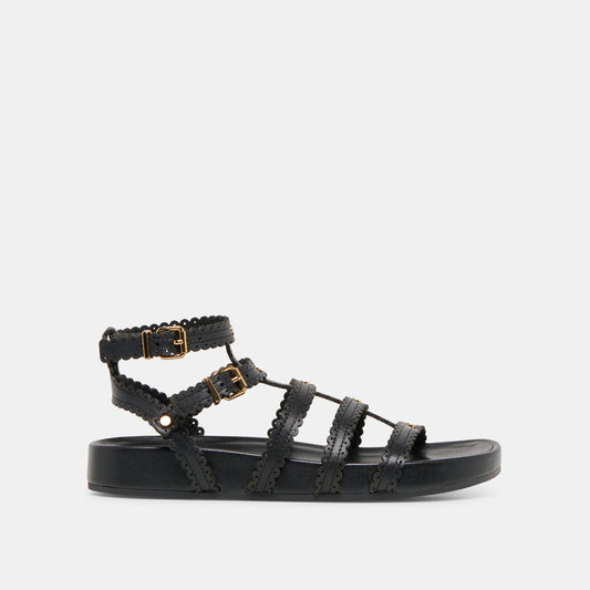 Susana Black Leather Sandals Dolce Vita us