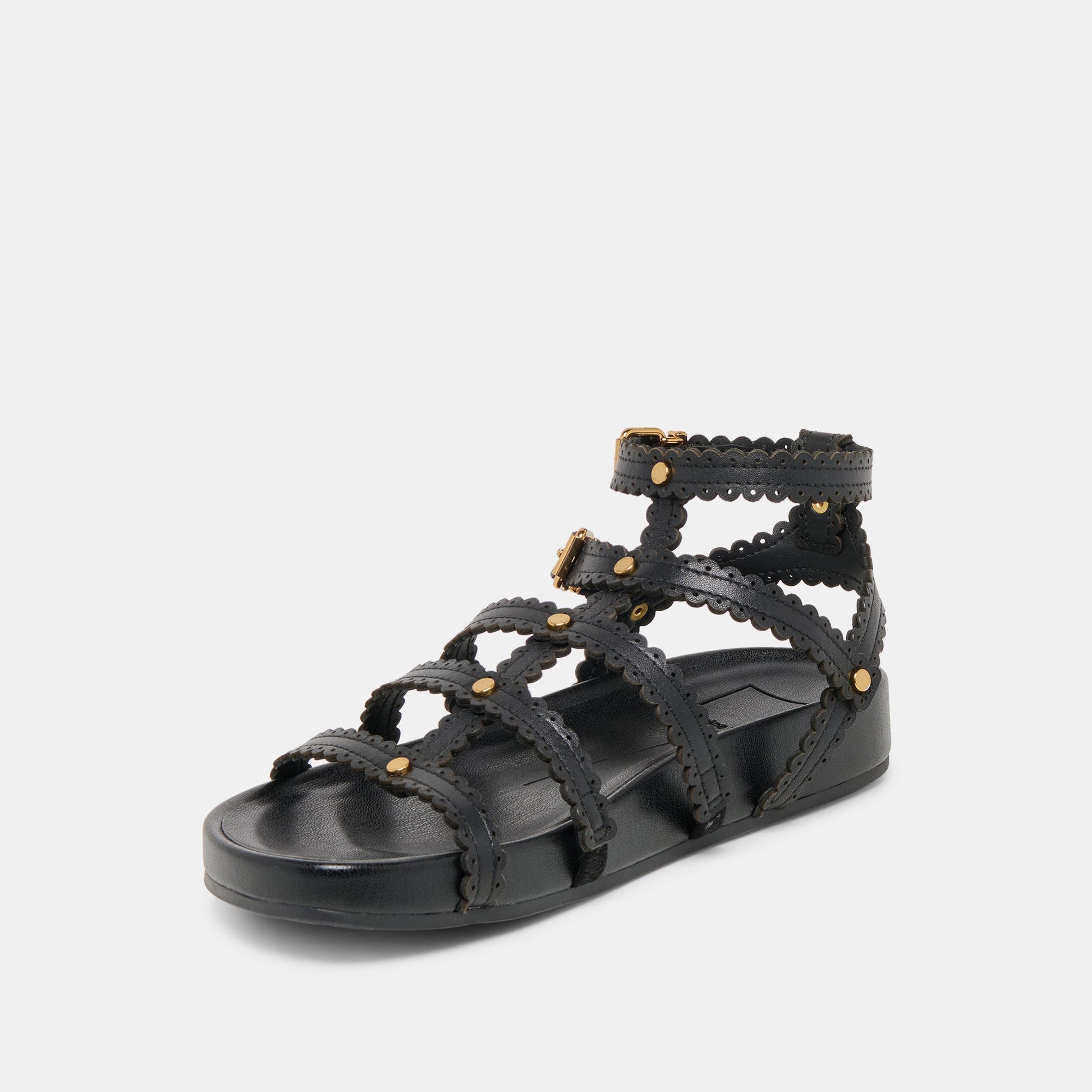 Susana Black Leather Sandals Dolce Vita us