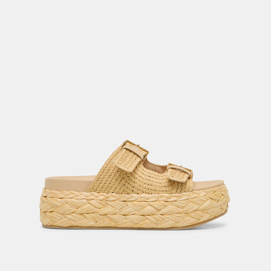 Falyn Lt Natural Woven Raffia Sandals Dolce Vita New