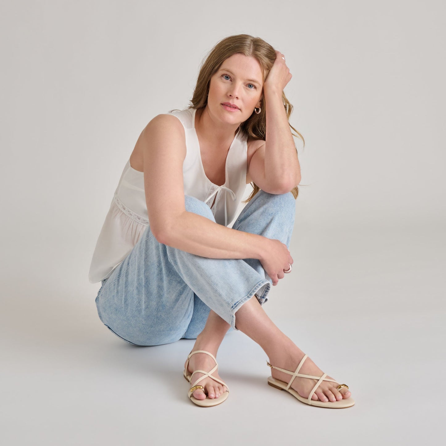 KESHA SANDALS BONE LEATHER
 – Dolce Vita Dolce Vita Discount
