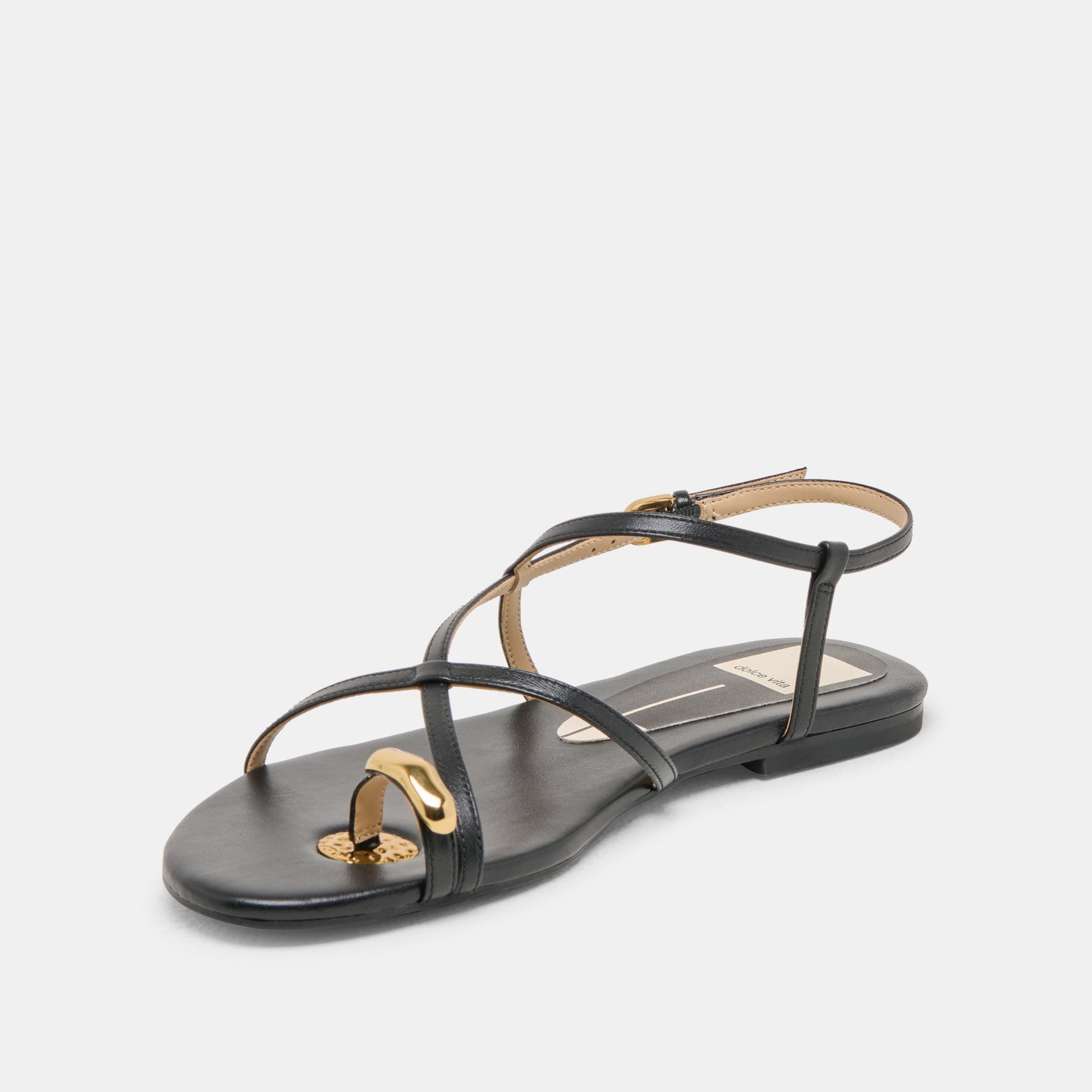 KESHA SANDALS BLACK LEATHER
 – Dolce Vita Dolce Vita New