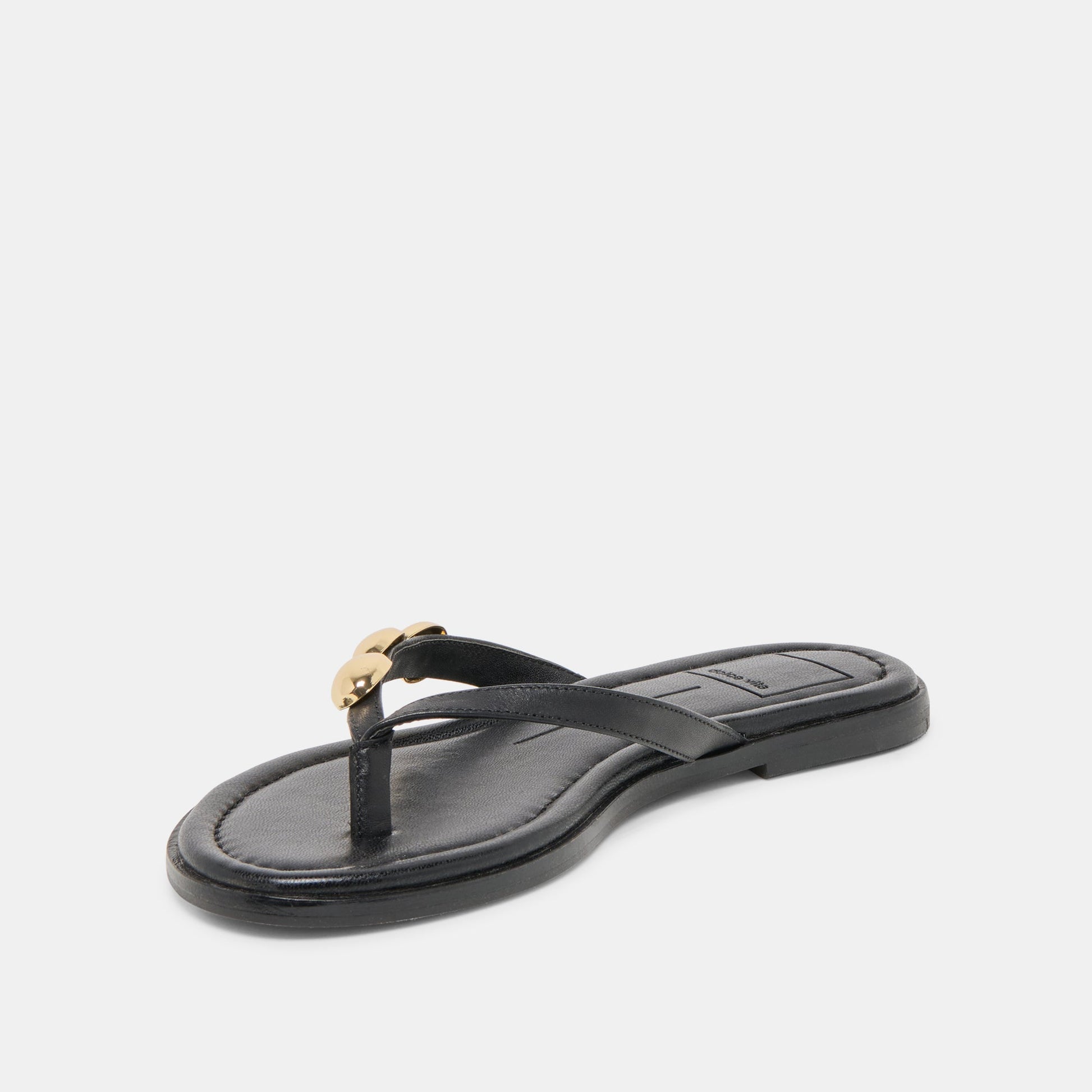 Juny Black Leather Sandals Dolce Vita Outlet