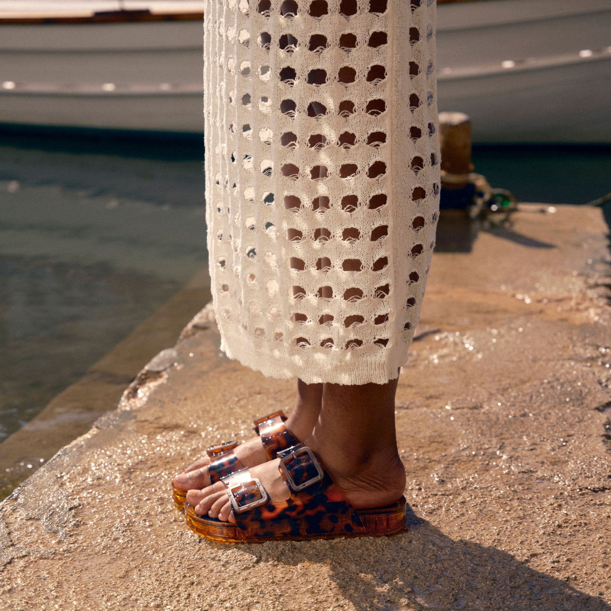 Julio Tortoise Vinyl Sandals Dolce Vita us