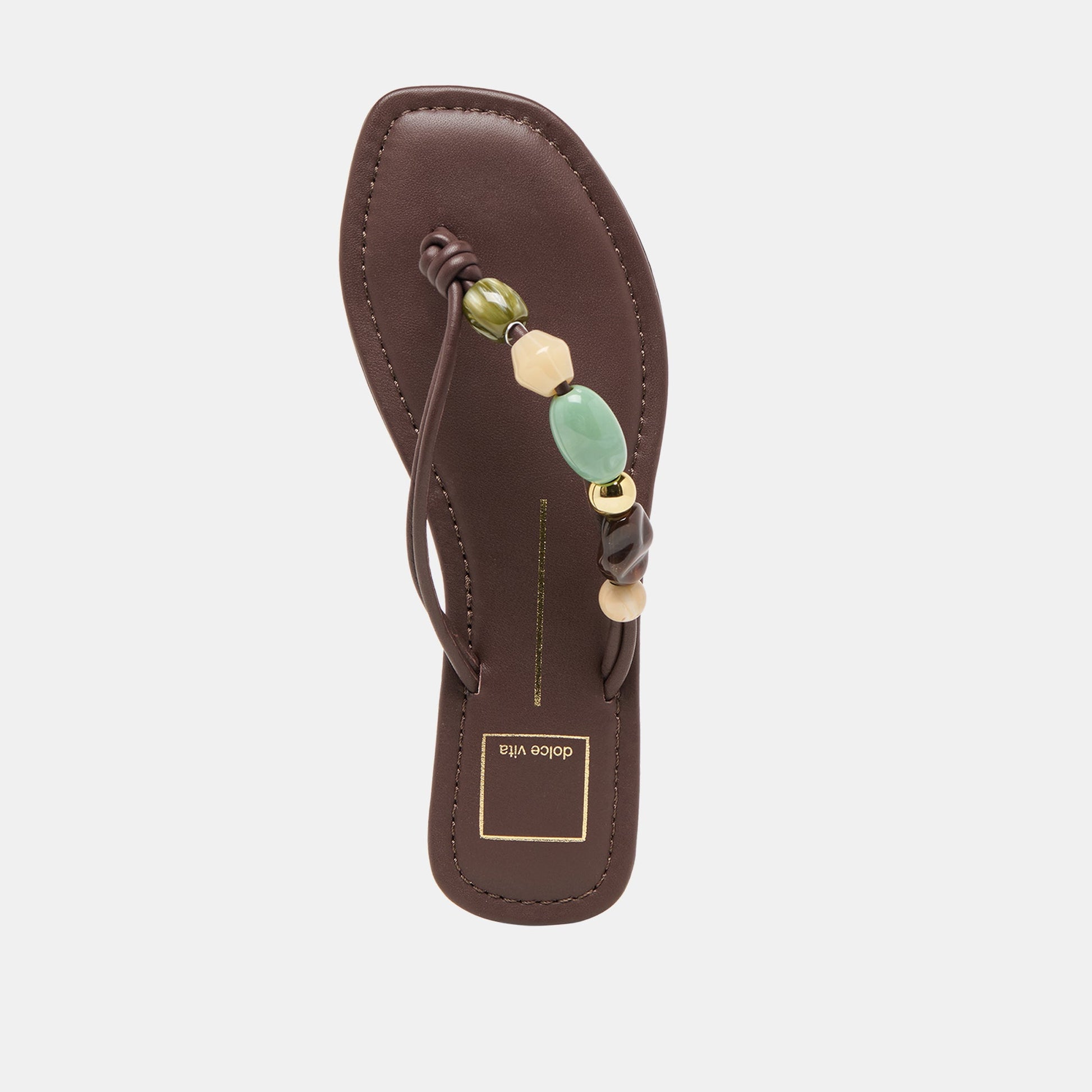 Cely Dk Brown Leather Sandals Dolce Vita us