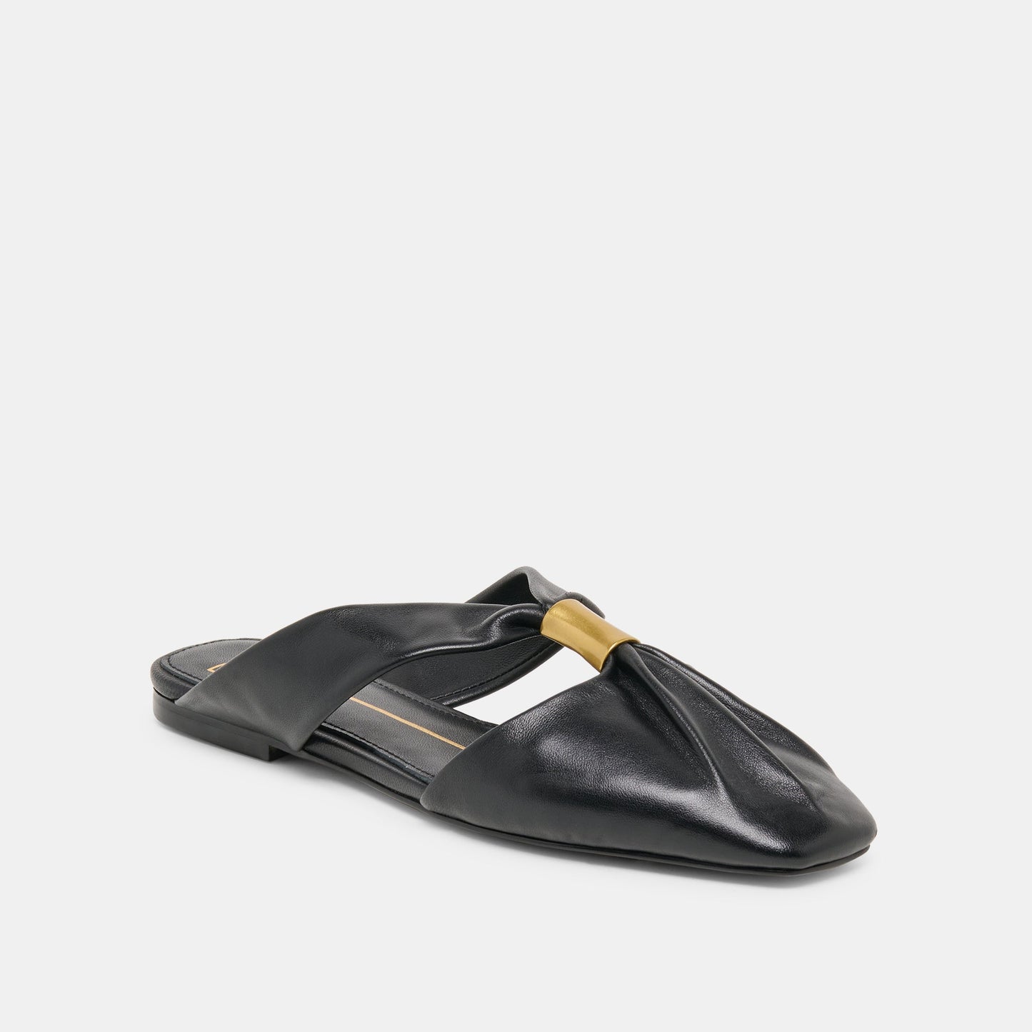 Franey Black Leather Flats Dolce Vita New