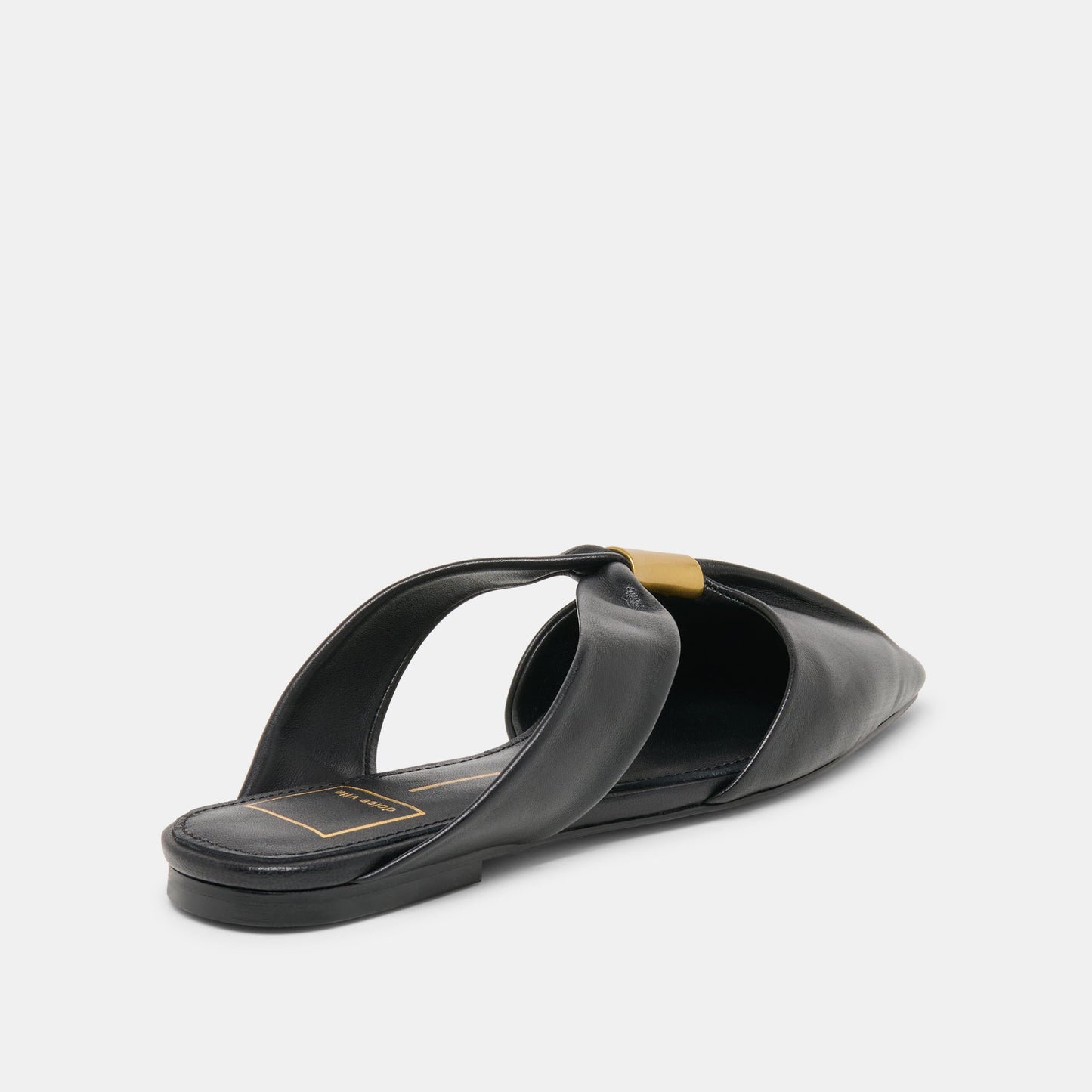 Franey Black Leather Flats Dolce Vita New