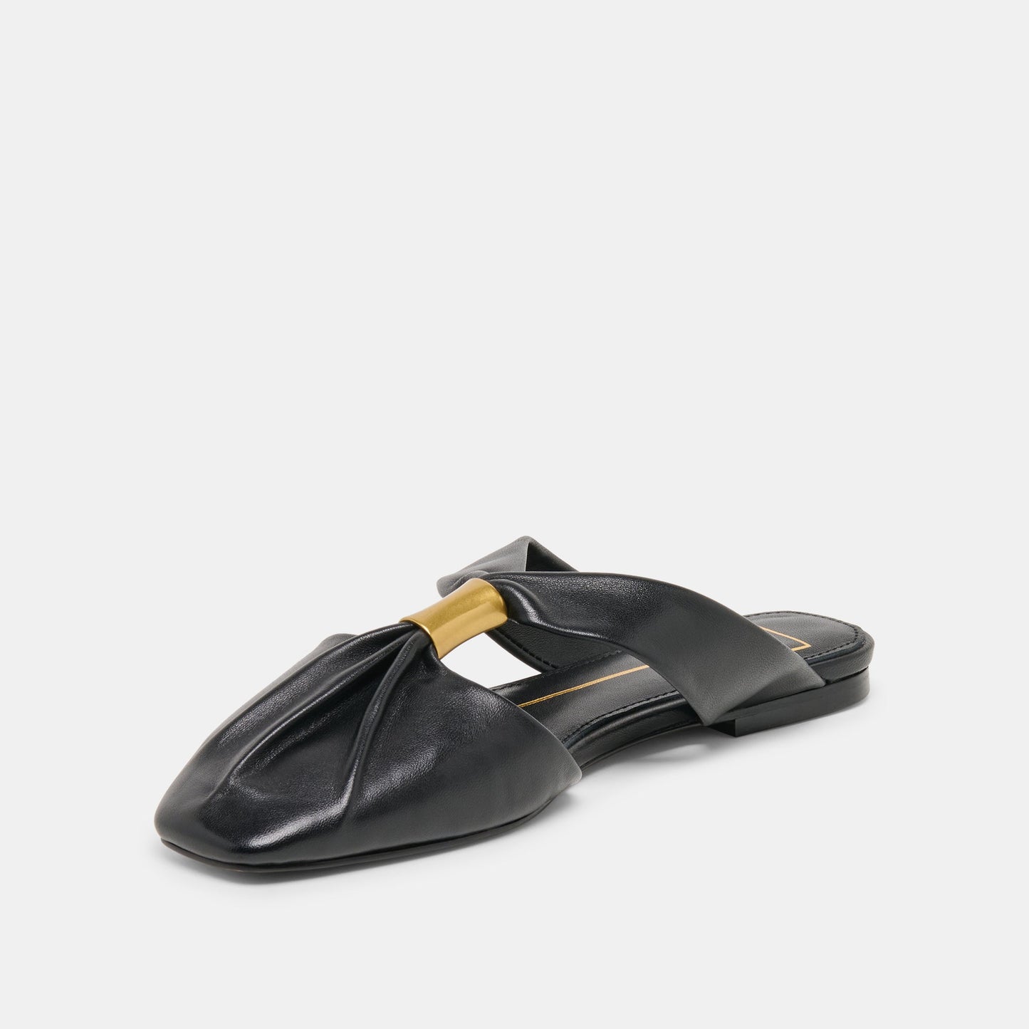 Franey Black Leather Flats Dolce Vita New
