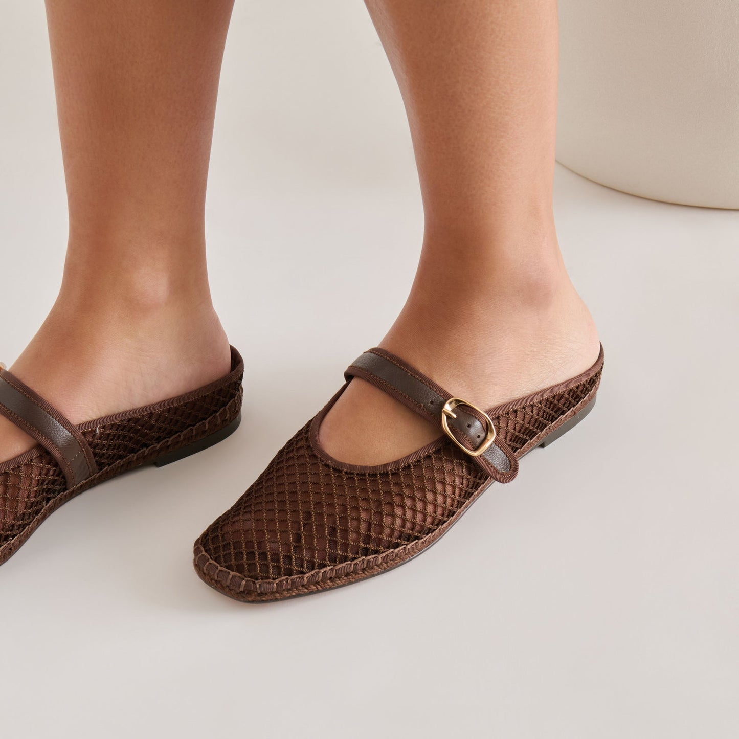 Milie Chocolate Woven Mesh Flats Dolce Vita Discount