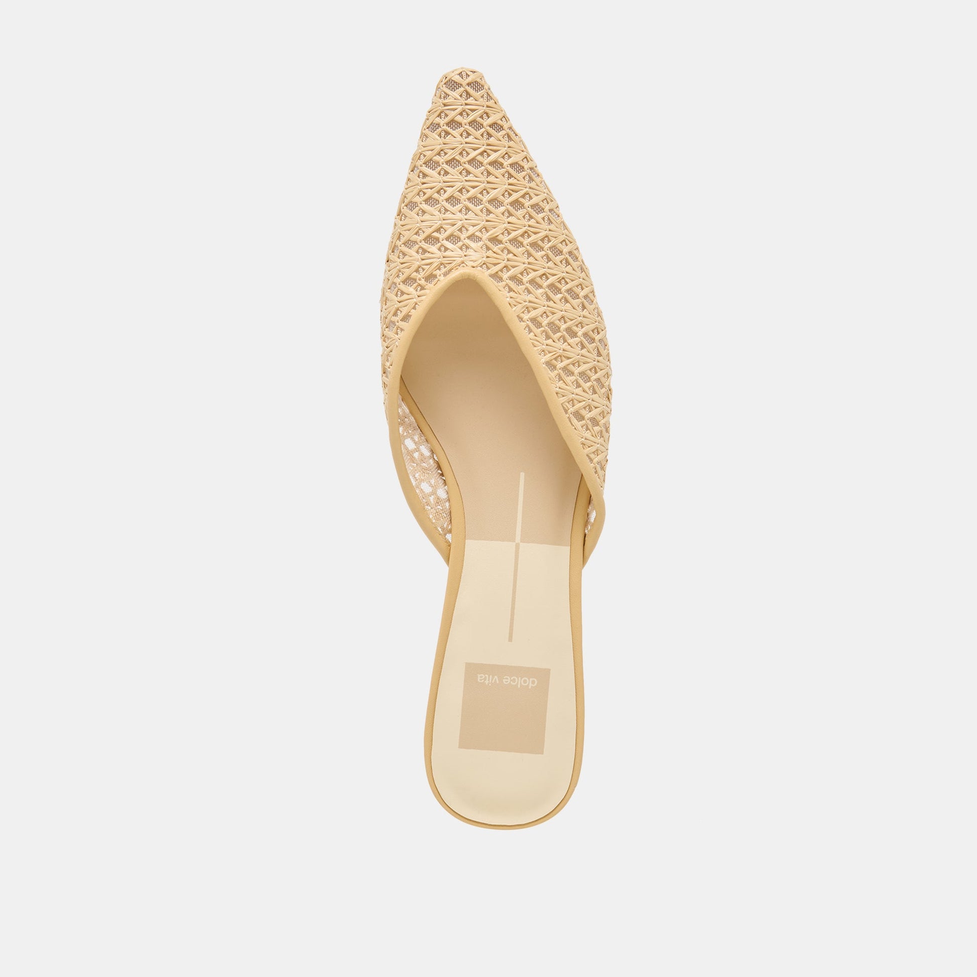 Elm Natural Cross Hatch Raffia Flats Dolce Vita On sale