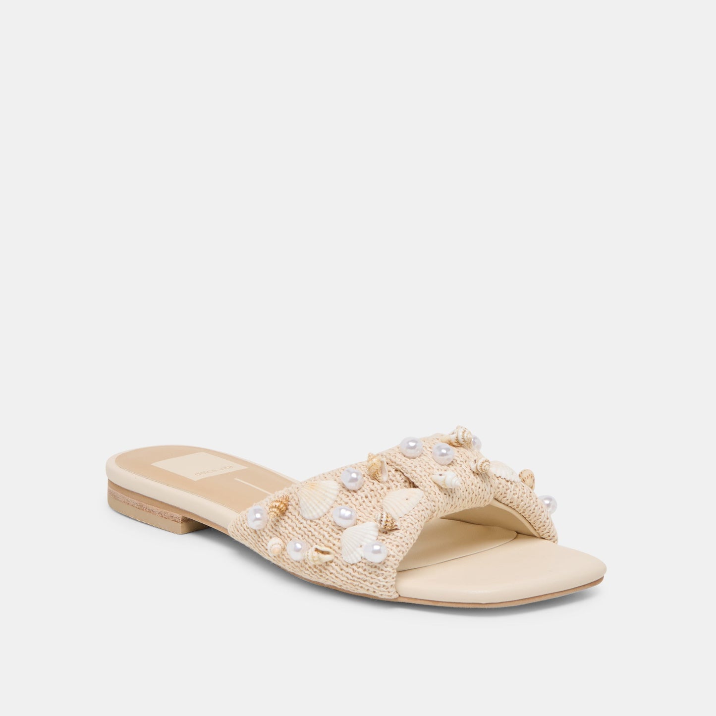 Lizza Oatmeal Beaded Raffia Sandals Dolce Vita Outlet