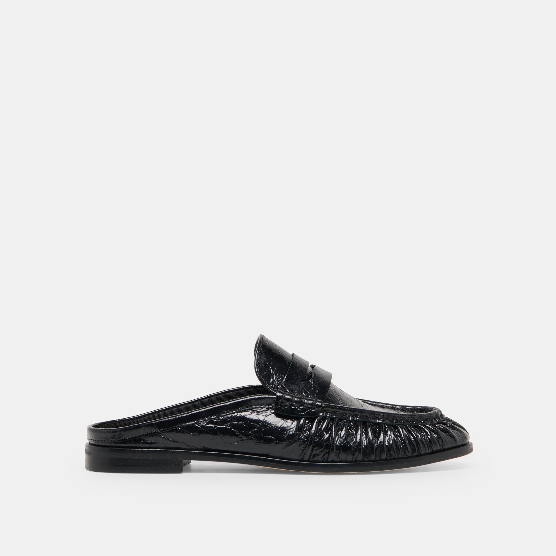 BETZY Midnight Crinkle Patent Closed-Toe Slip-On Loafers Dolce Vita On sale
